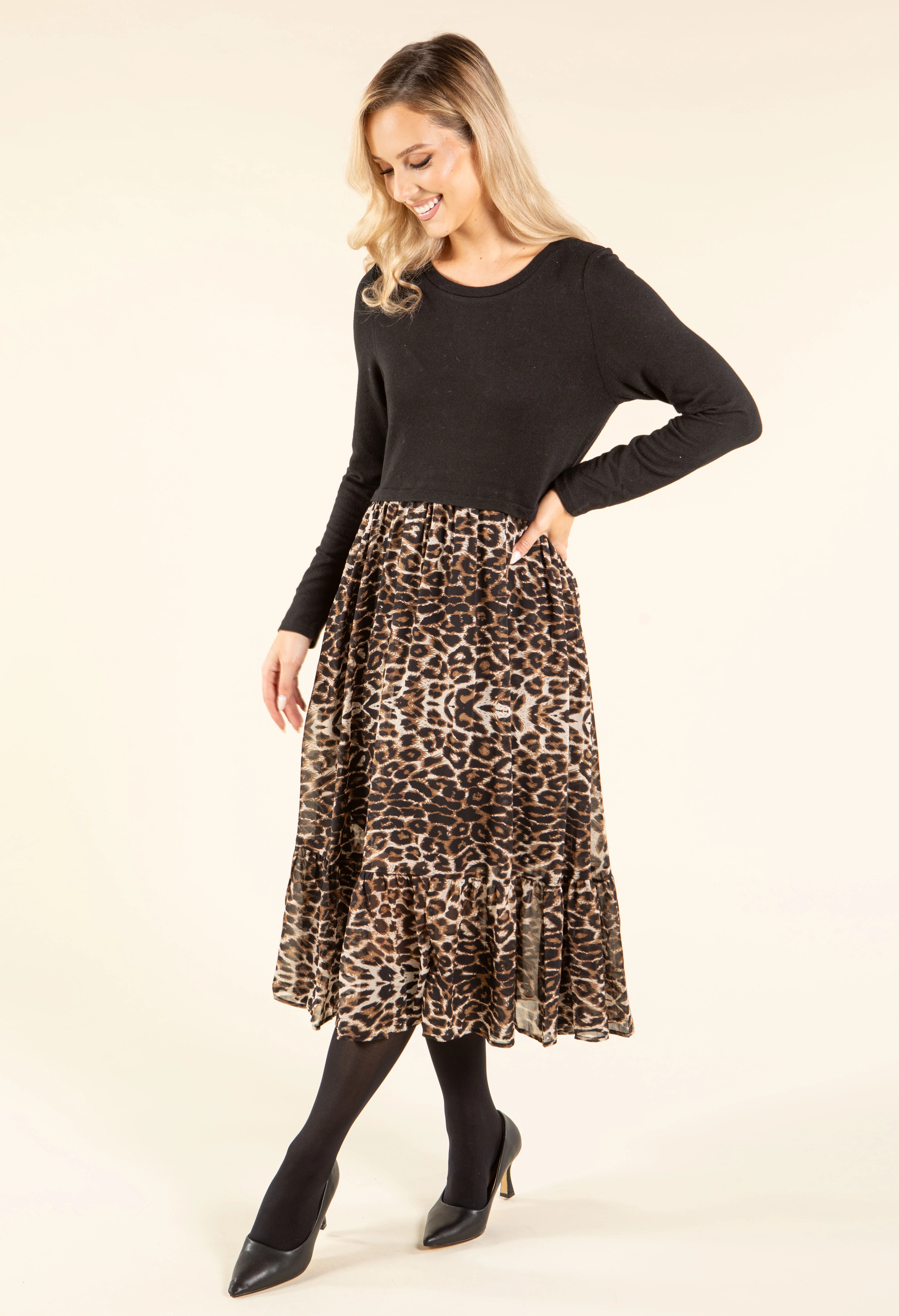 2 in 1 Leopard Print Dress - Image 2