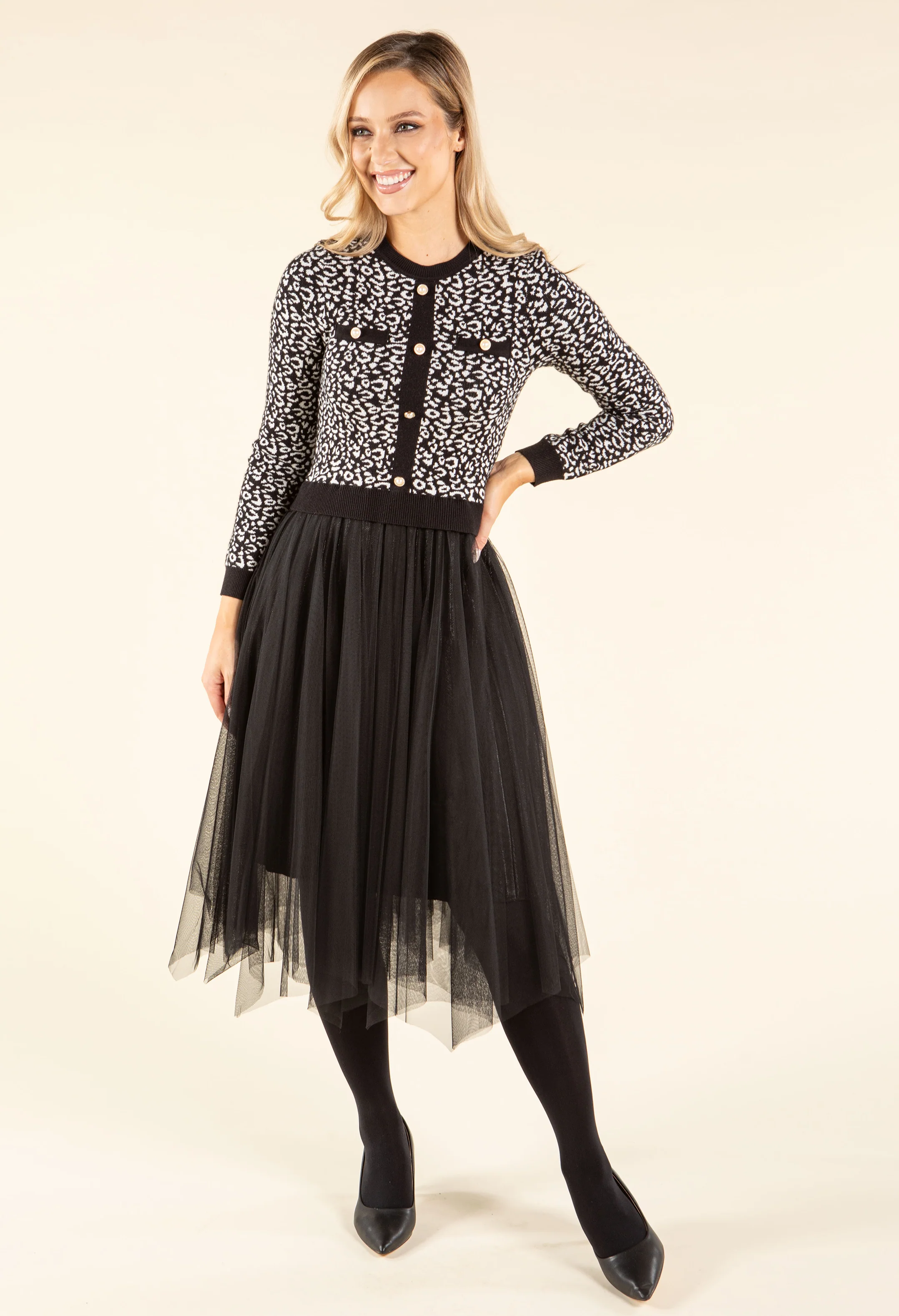 2 in 1 Look Tulle Dress - Image 2