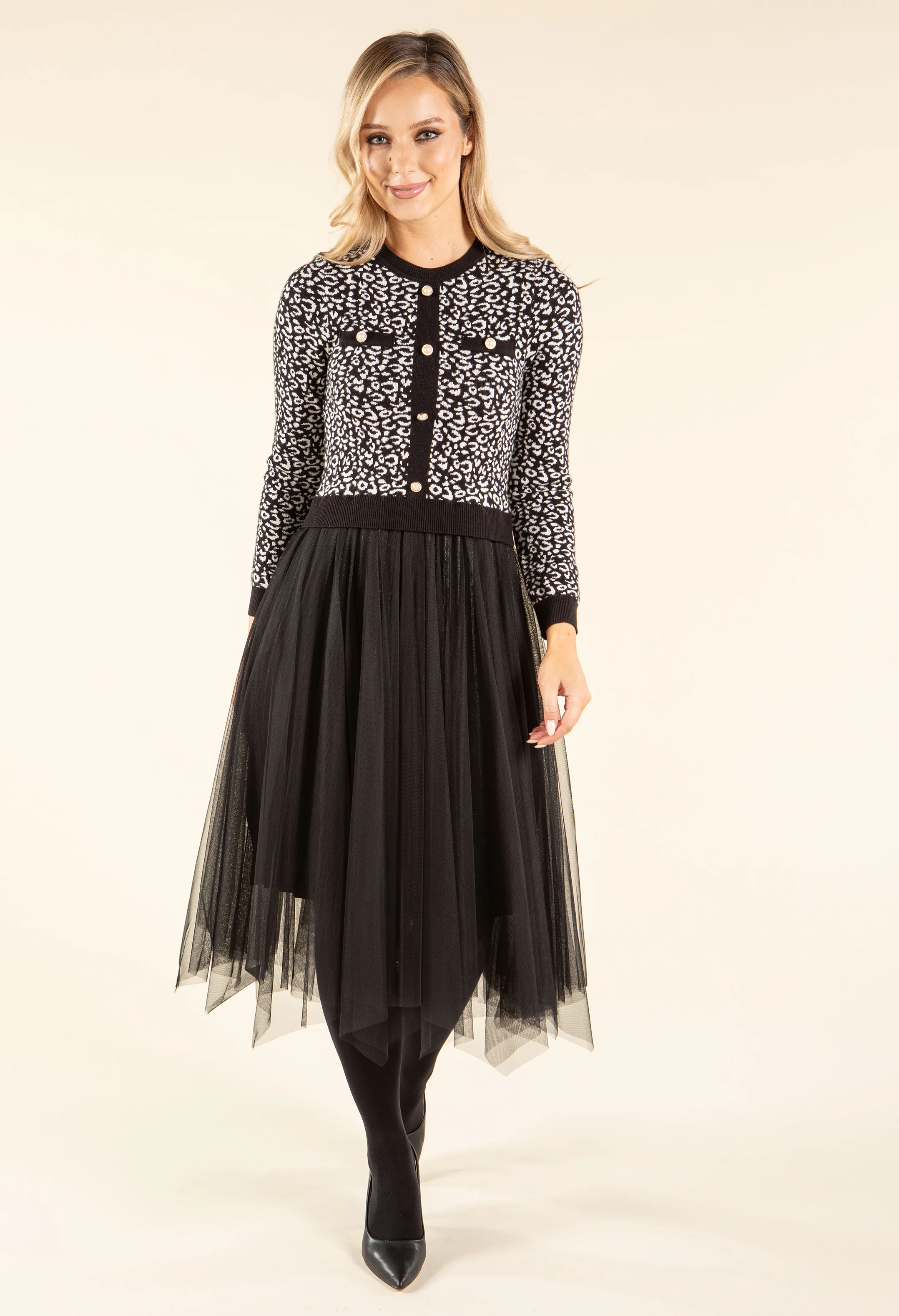 2 in 1 Look Tulle Dress - Image 3