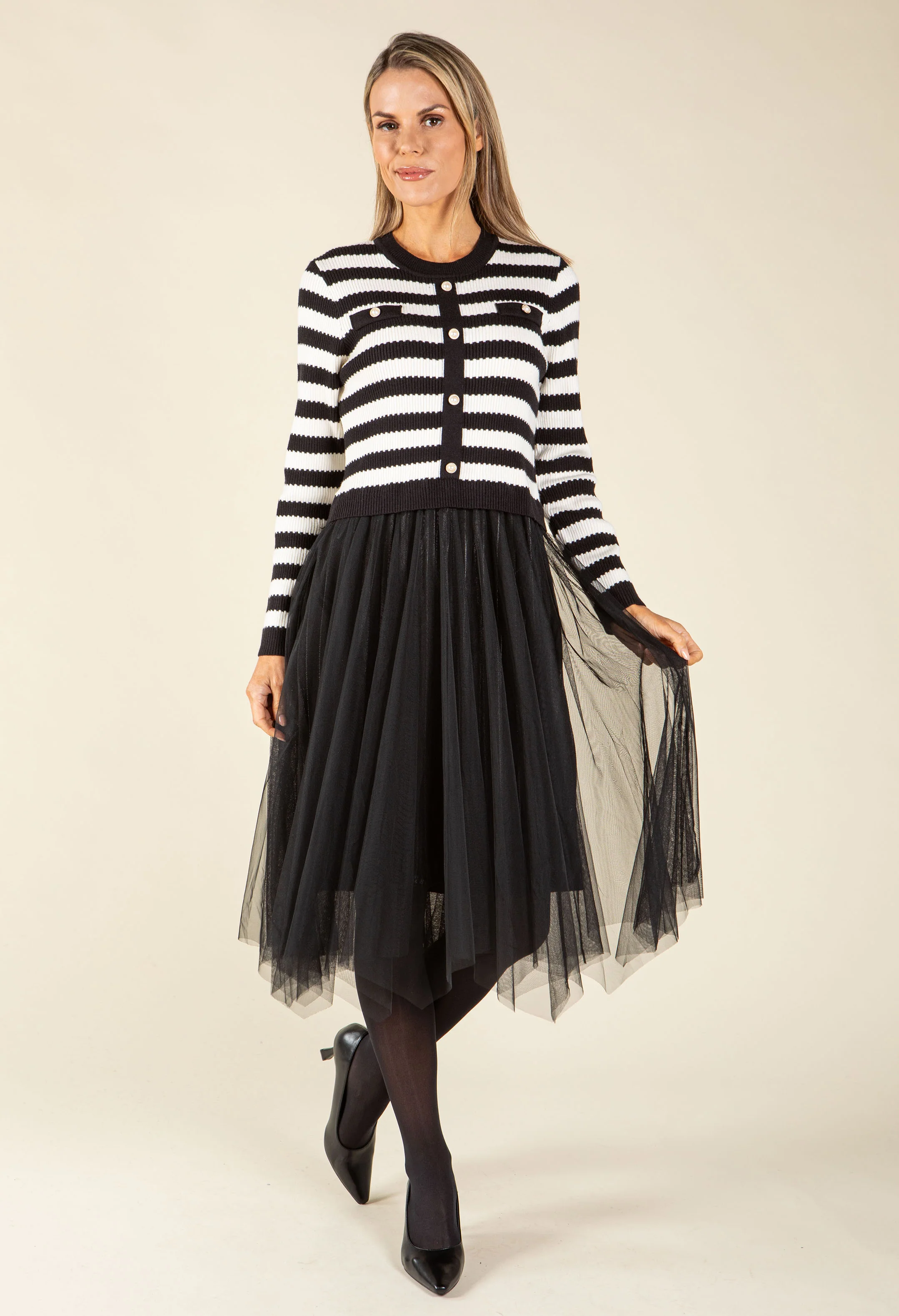2 in 1 Look Tulle Dress - Image 4