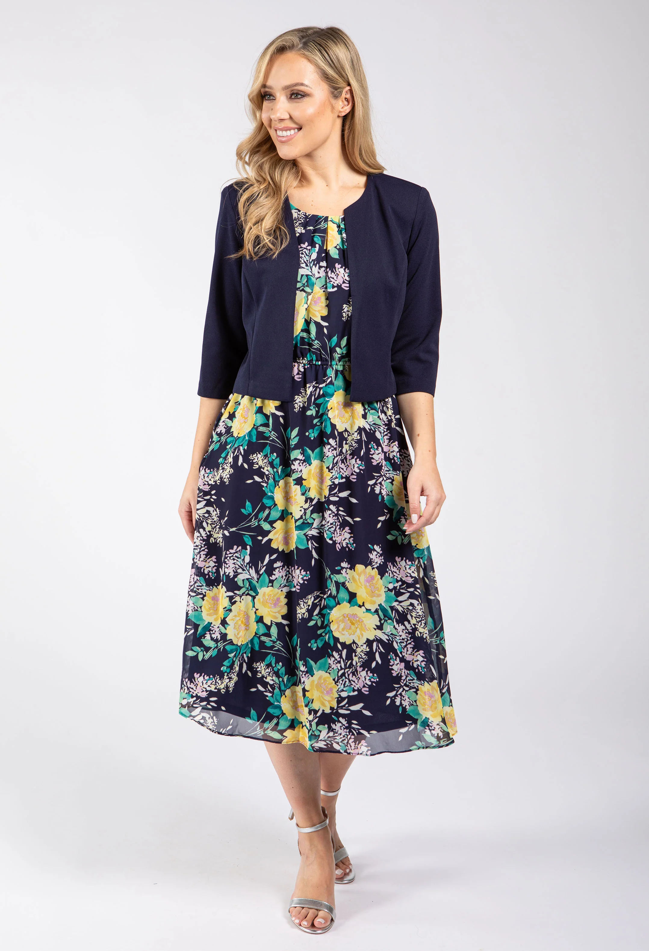 2 Piece Floral Midi Dress - Image 2