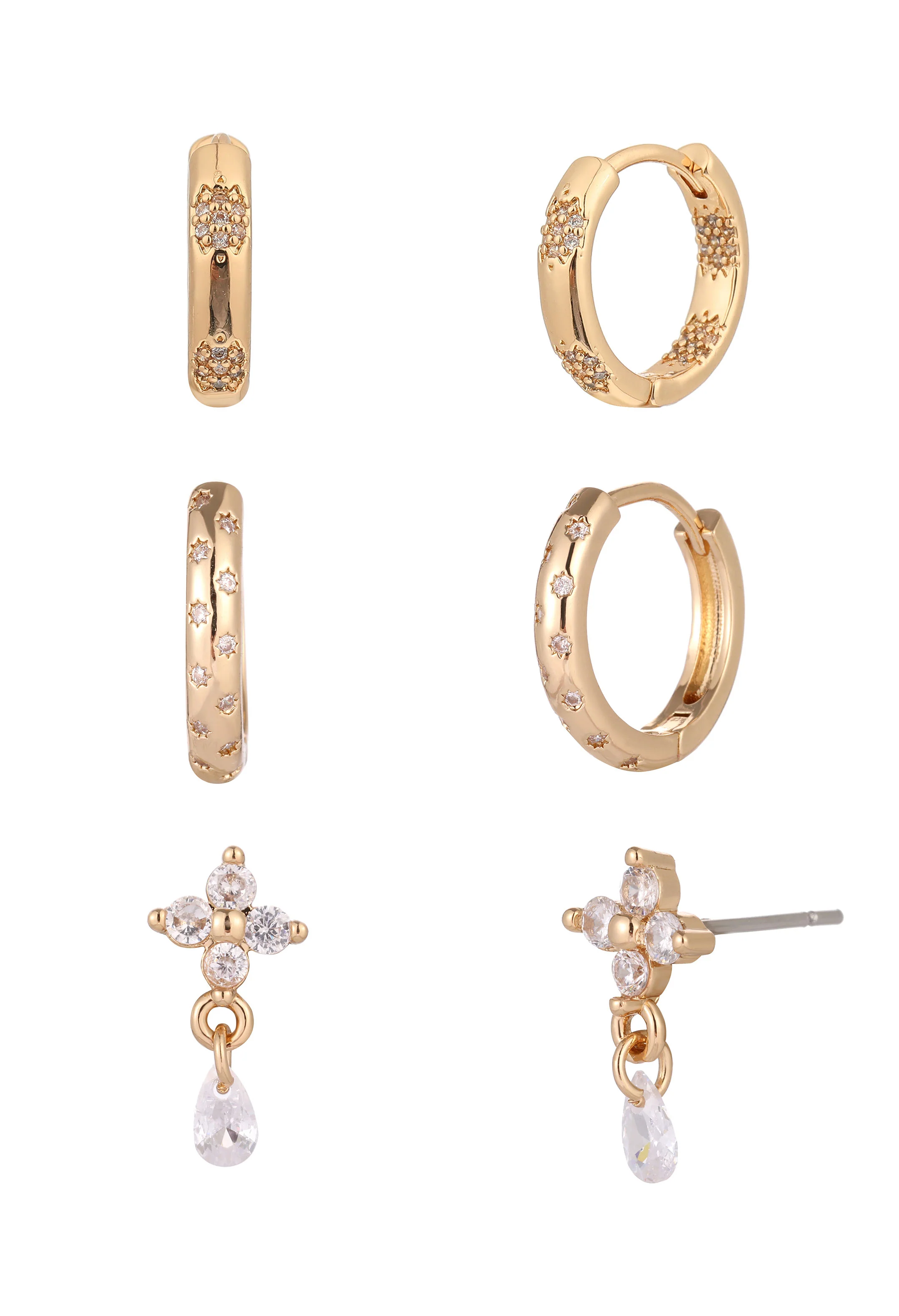 3-Pack Mini Hoop Earrings