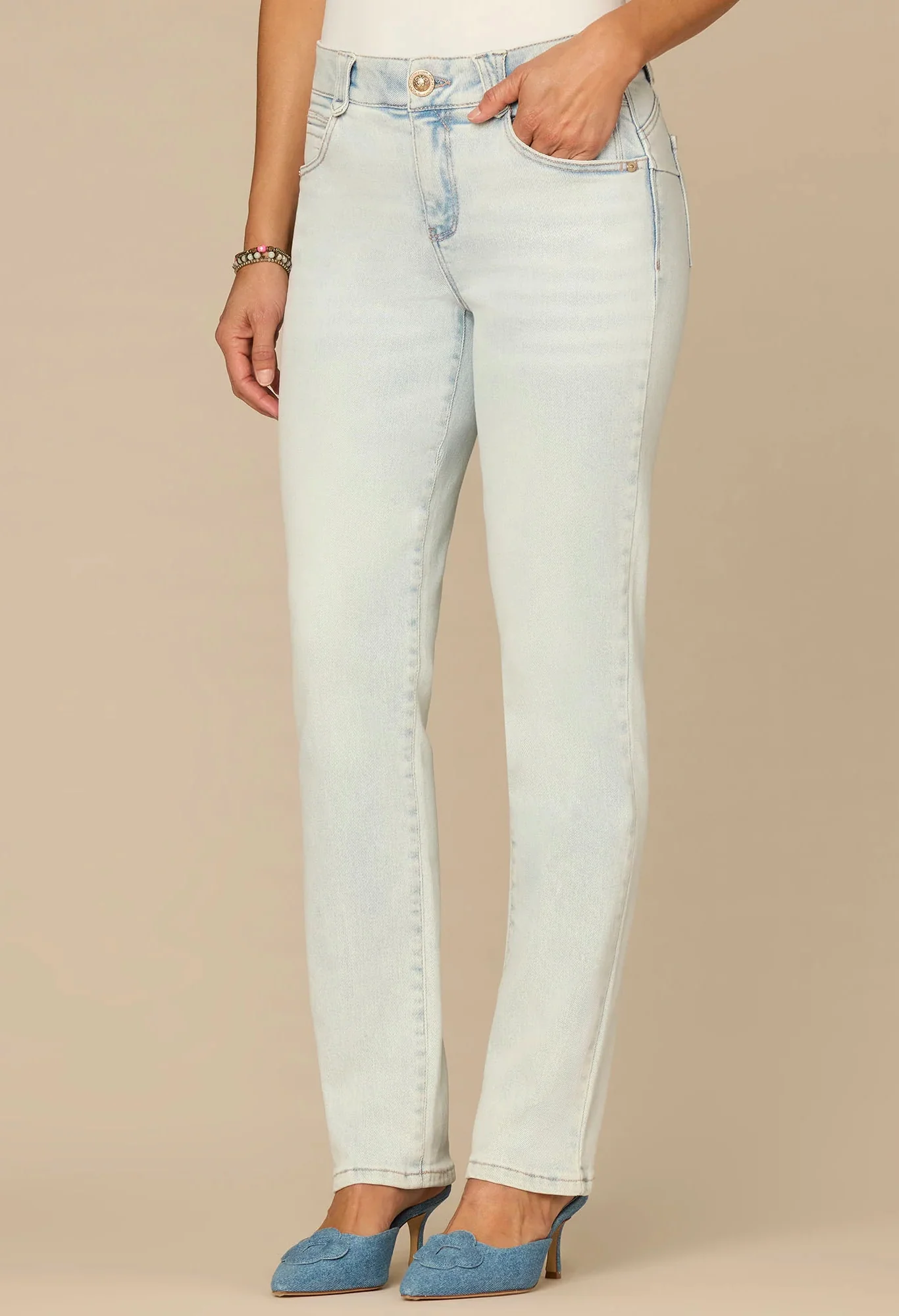 “Ab”solution® Mid-Rise Booty Lift Straight Leg Jeans - Image 2
