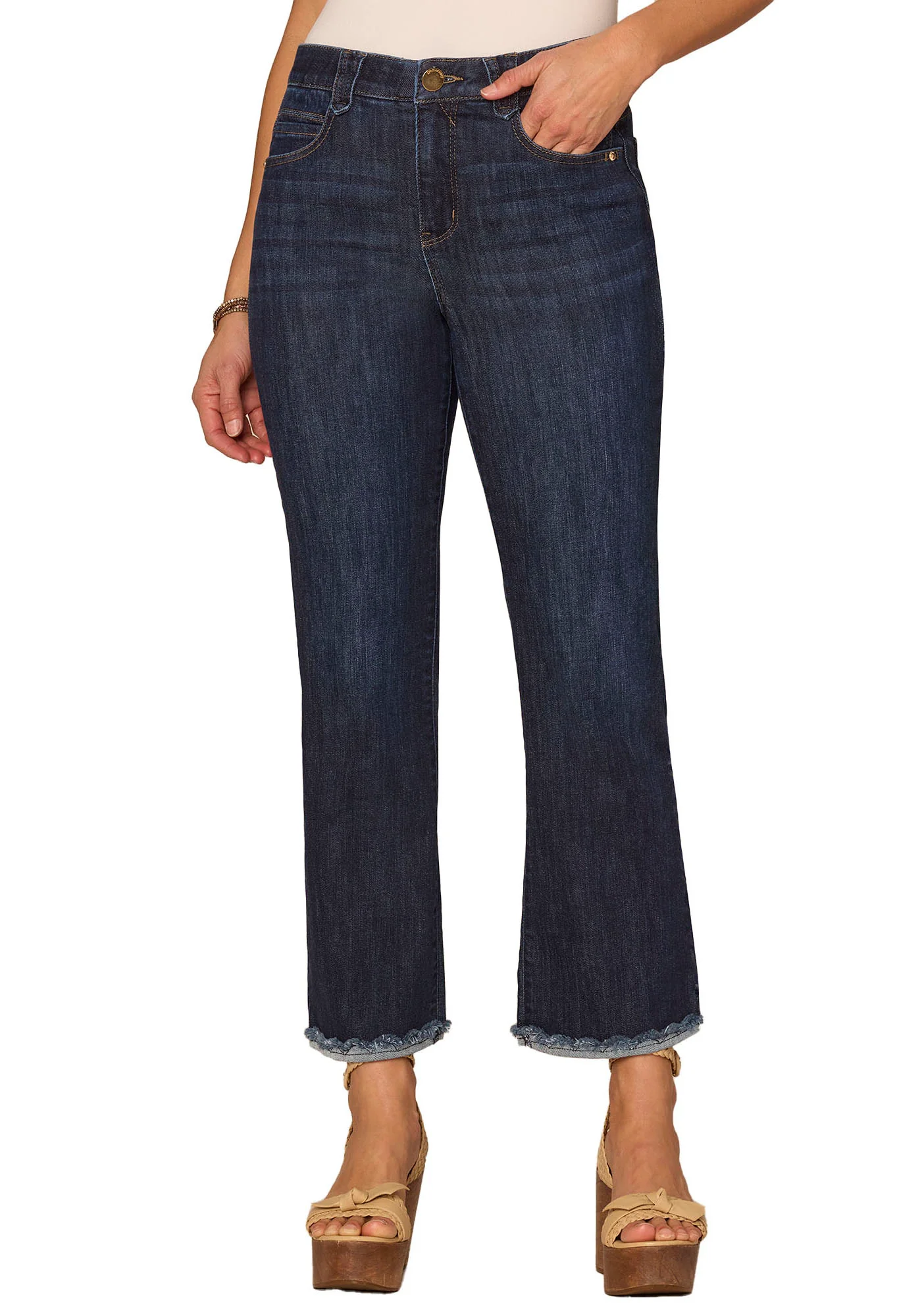 "Ab" Solution Cropped Itty Bitty Flare Jeans
