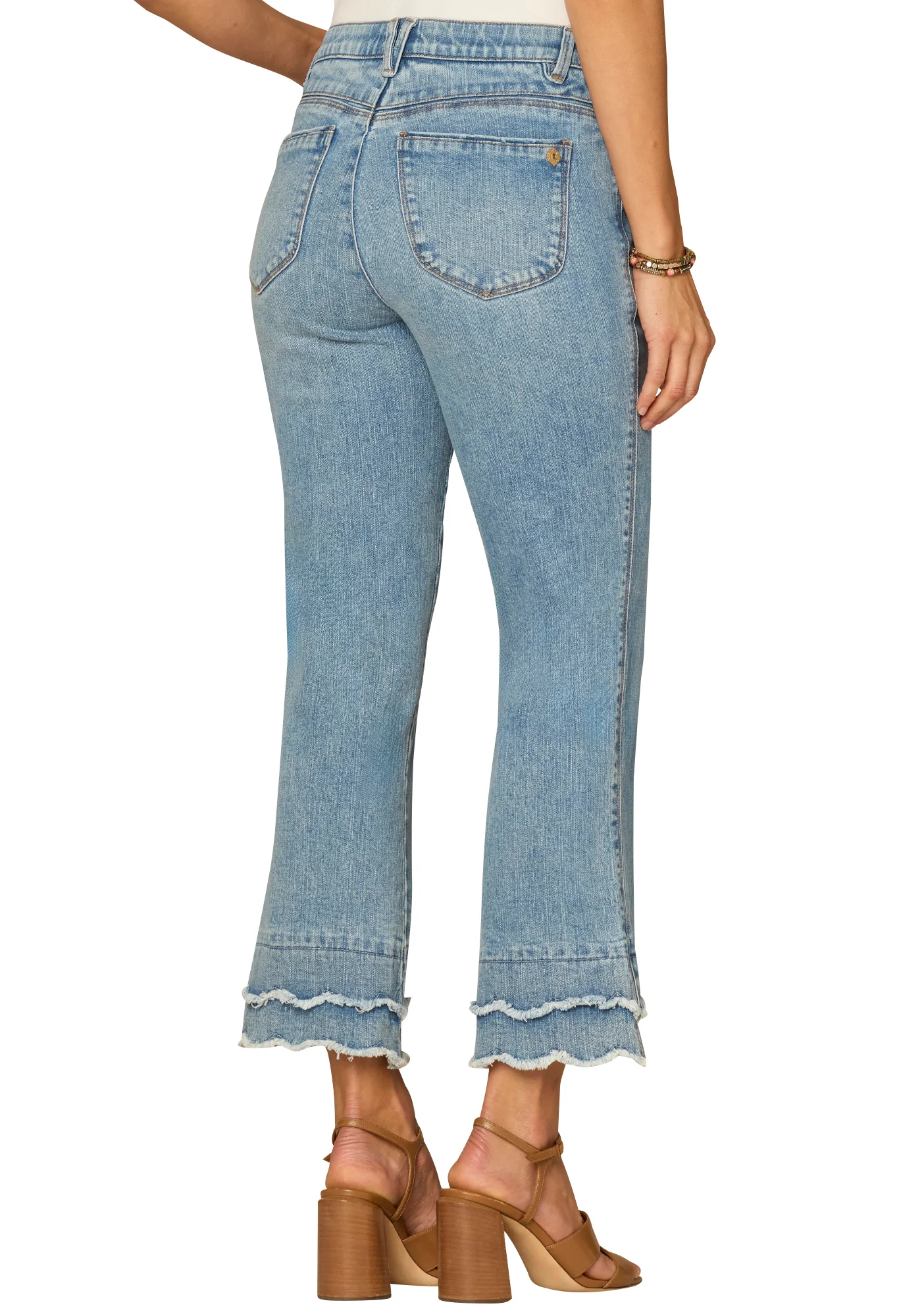 "Ab"solution® Mid-Rise Scallop Fray Hem Jeans - Image 3