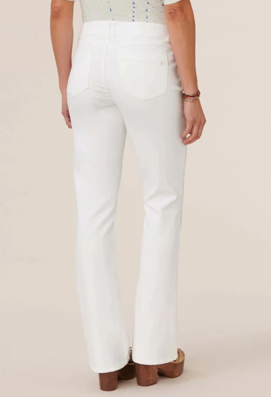 "Ab"solution® Itty Bitty Bootcut White Jeans - Image 3