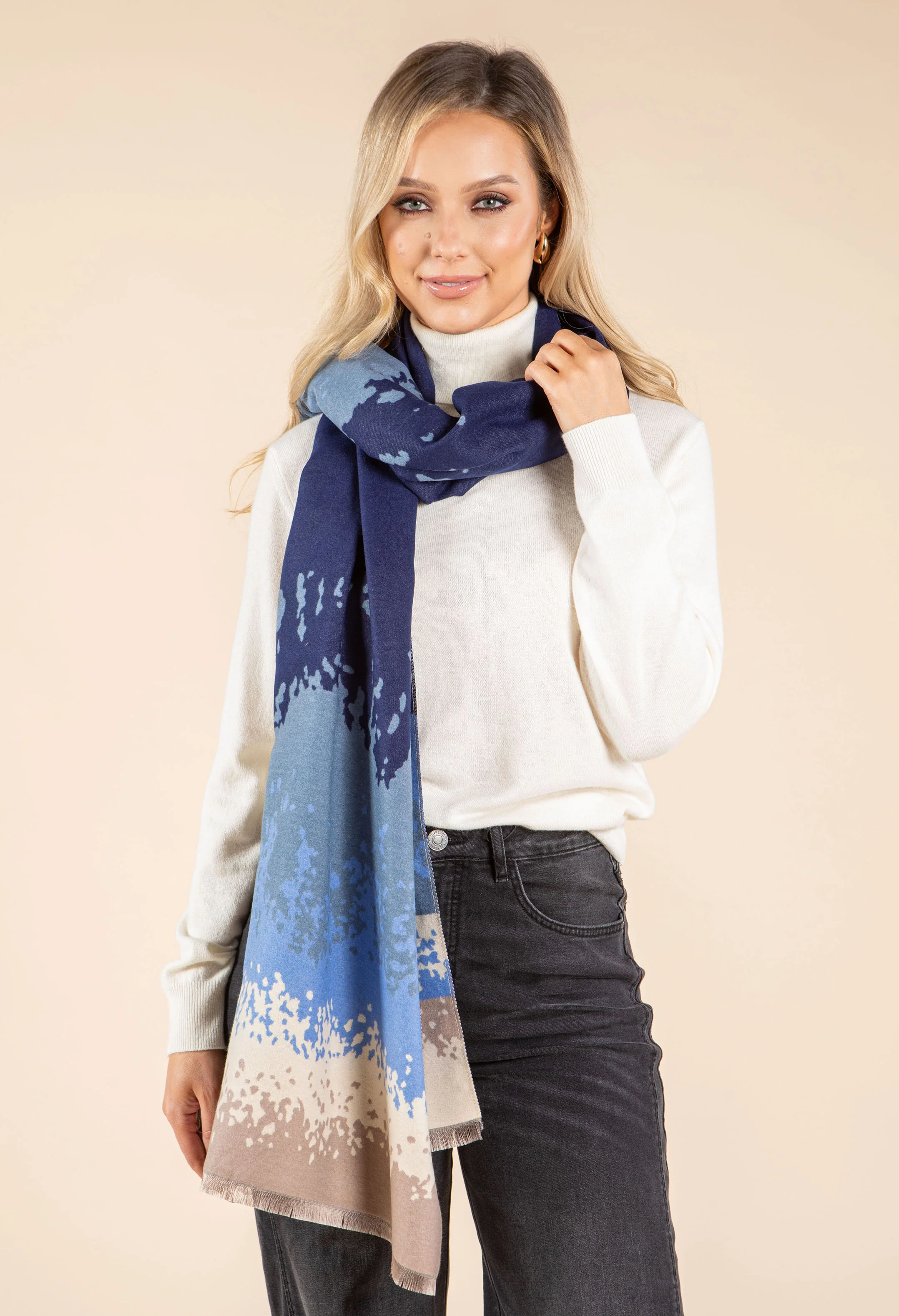 Abstract Print Scarf - Image 7