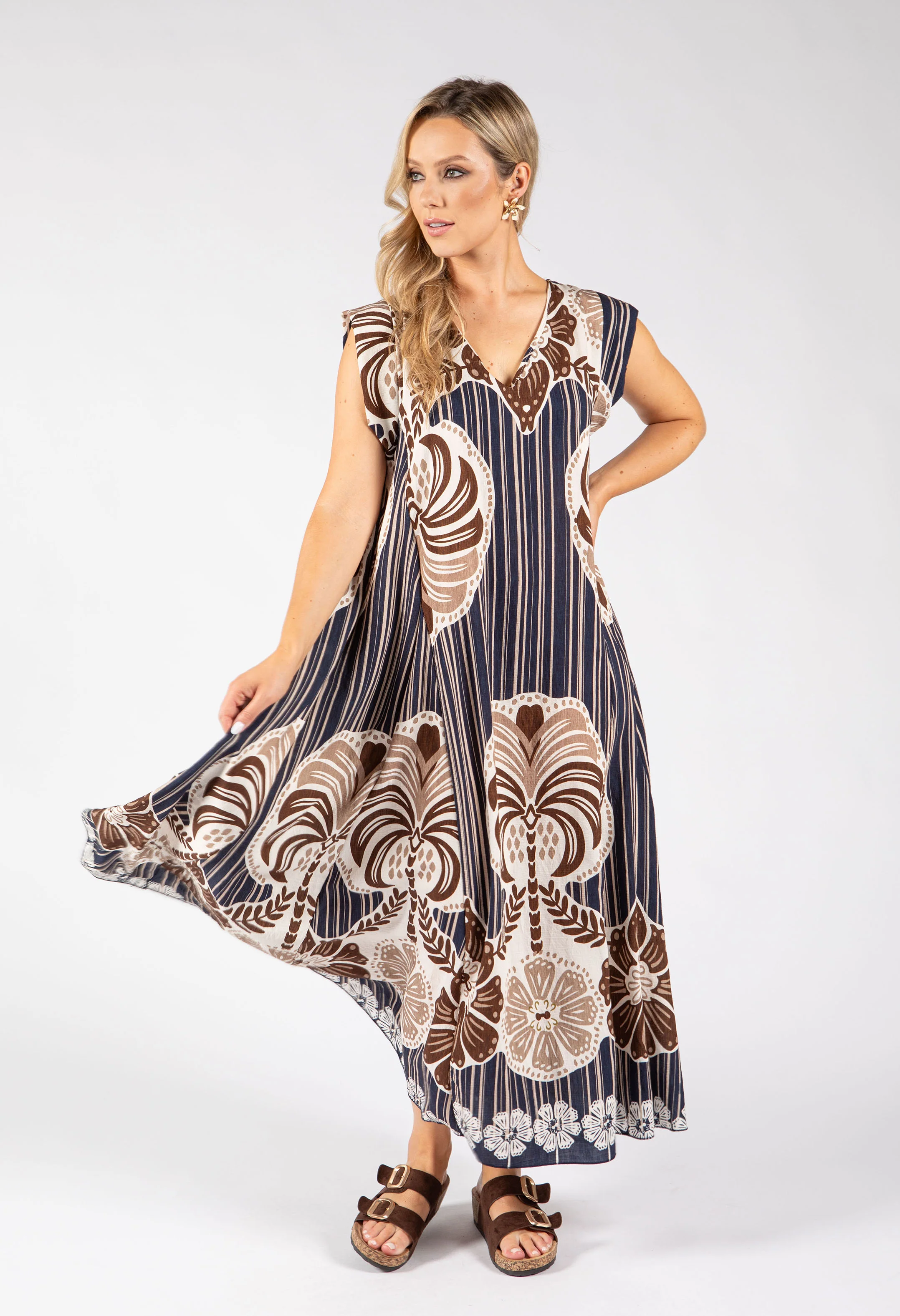 Abstract Print Summer Dress - Image 11