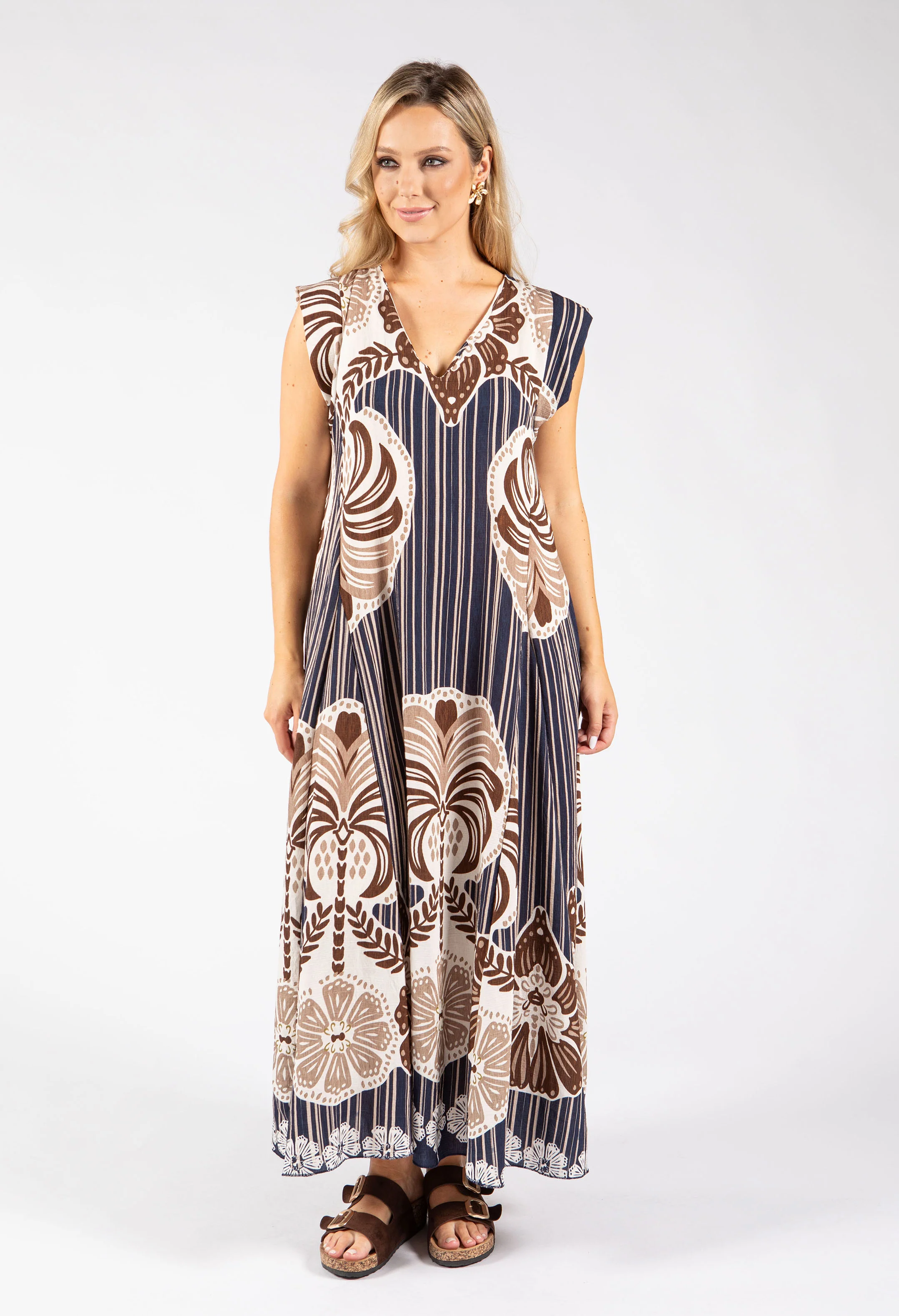 Abstract Print Summer Dress - Image 12