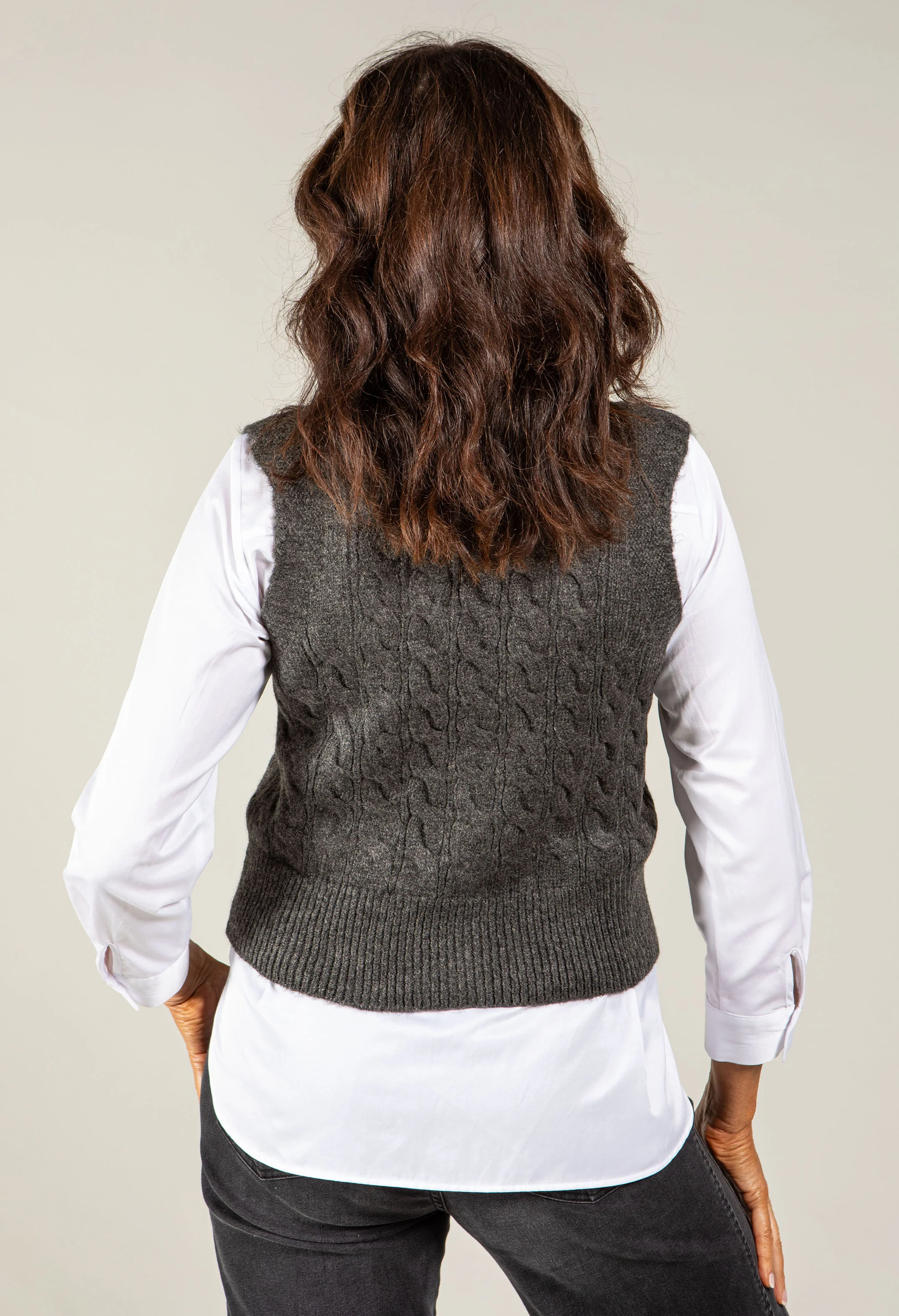 Adare Cable Knit Waistcoat - Image 8