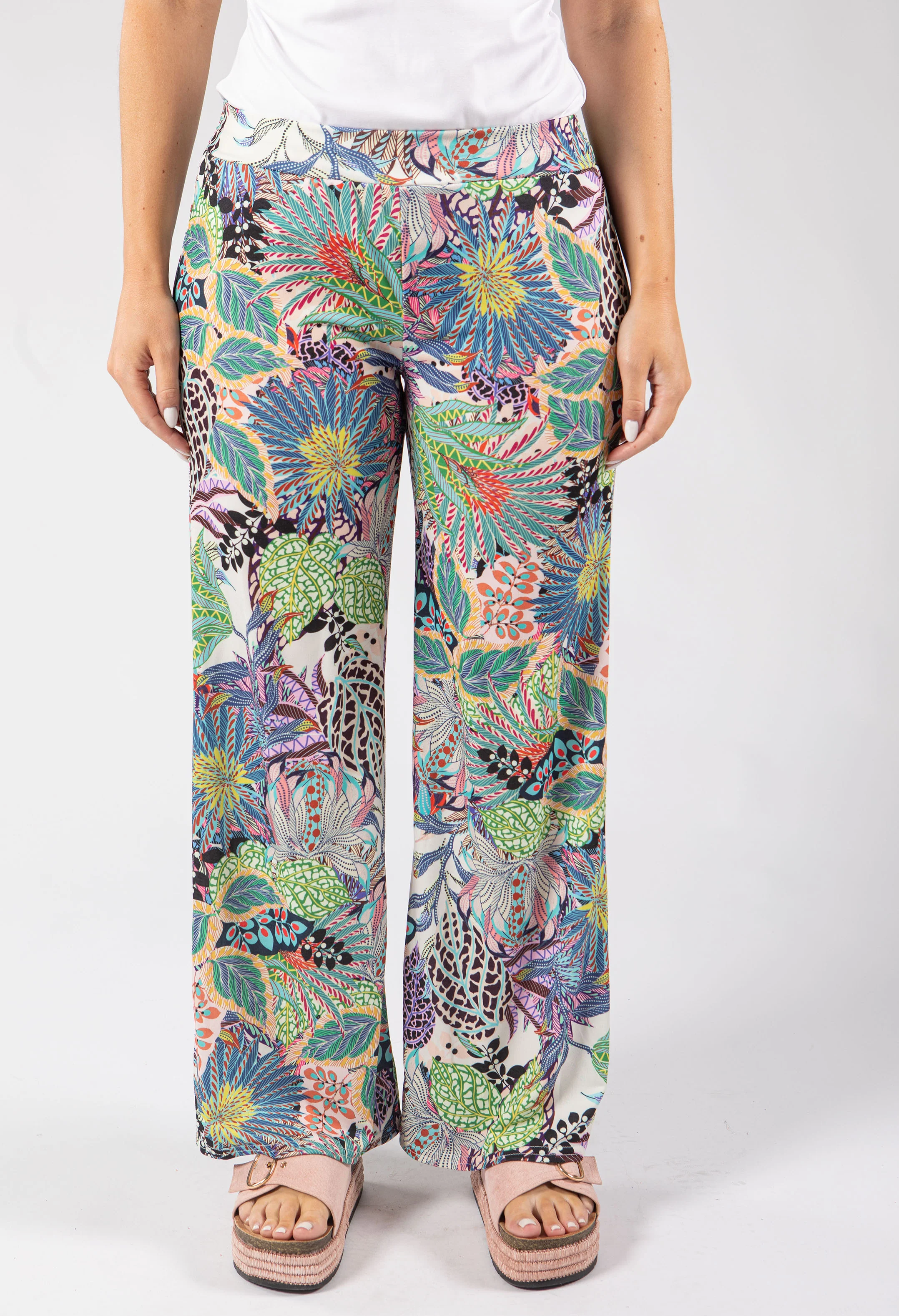 Adele Palm Printed Trousers - Image 4