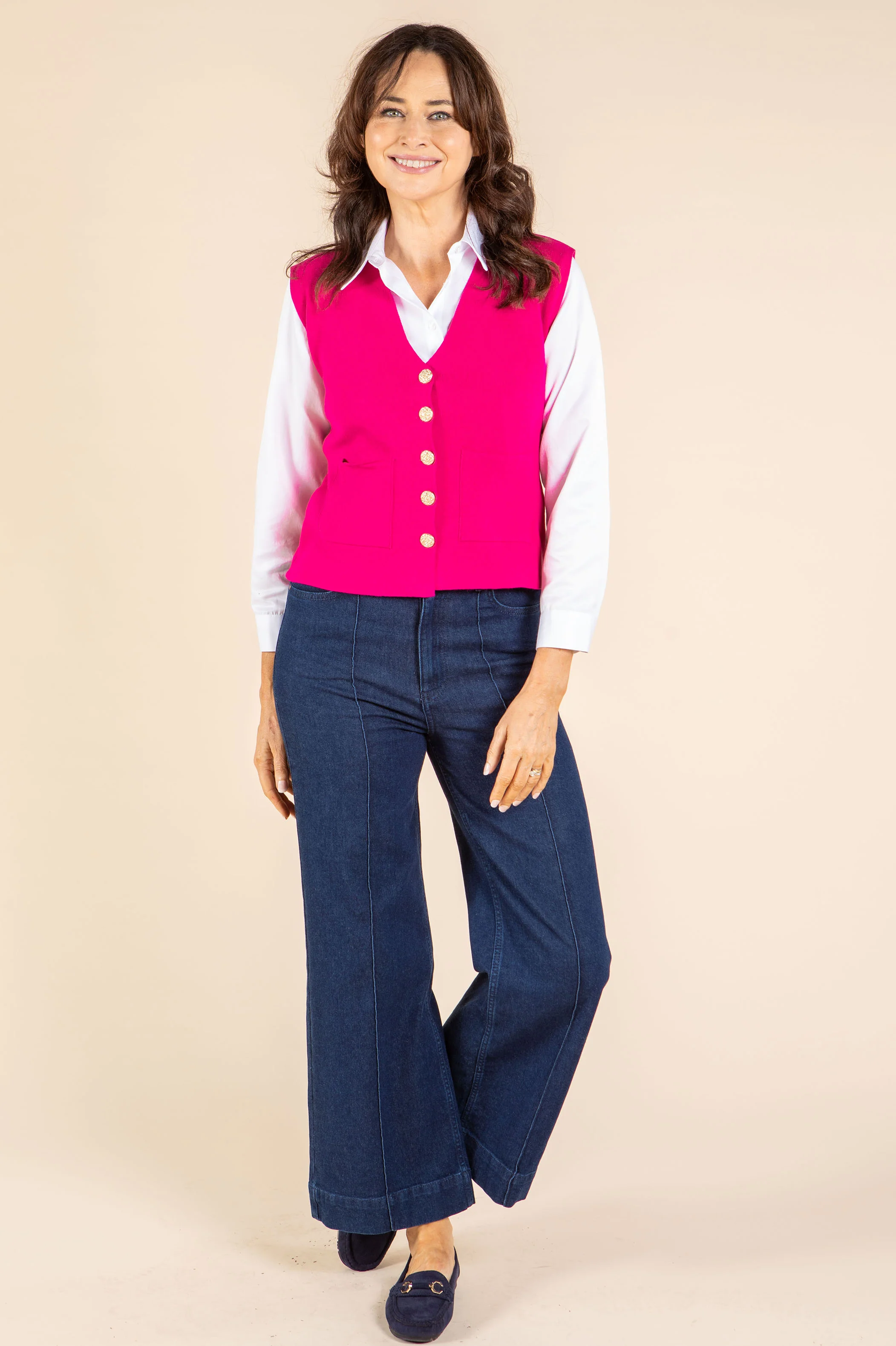 Alba Gold Button Waistcoat