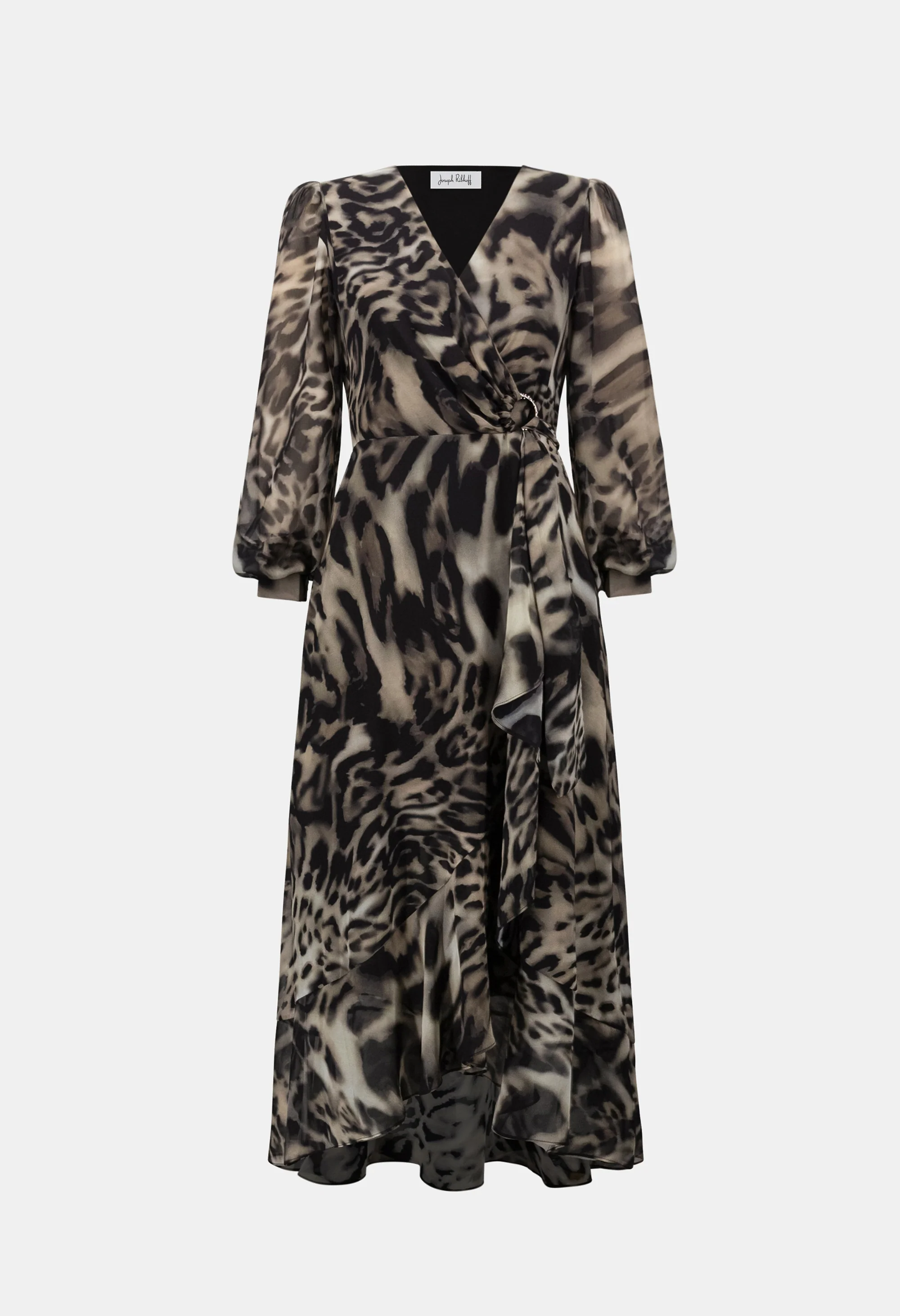 Animal Print Puff Sleeve Dress - Image 5
