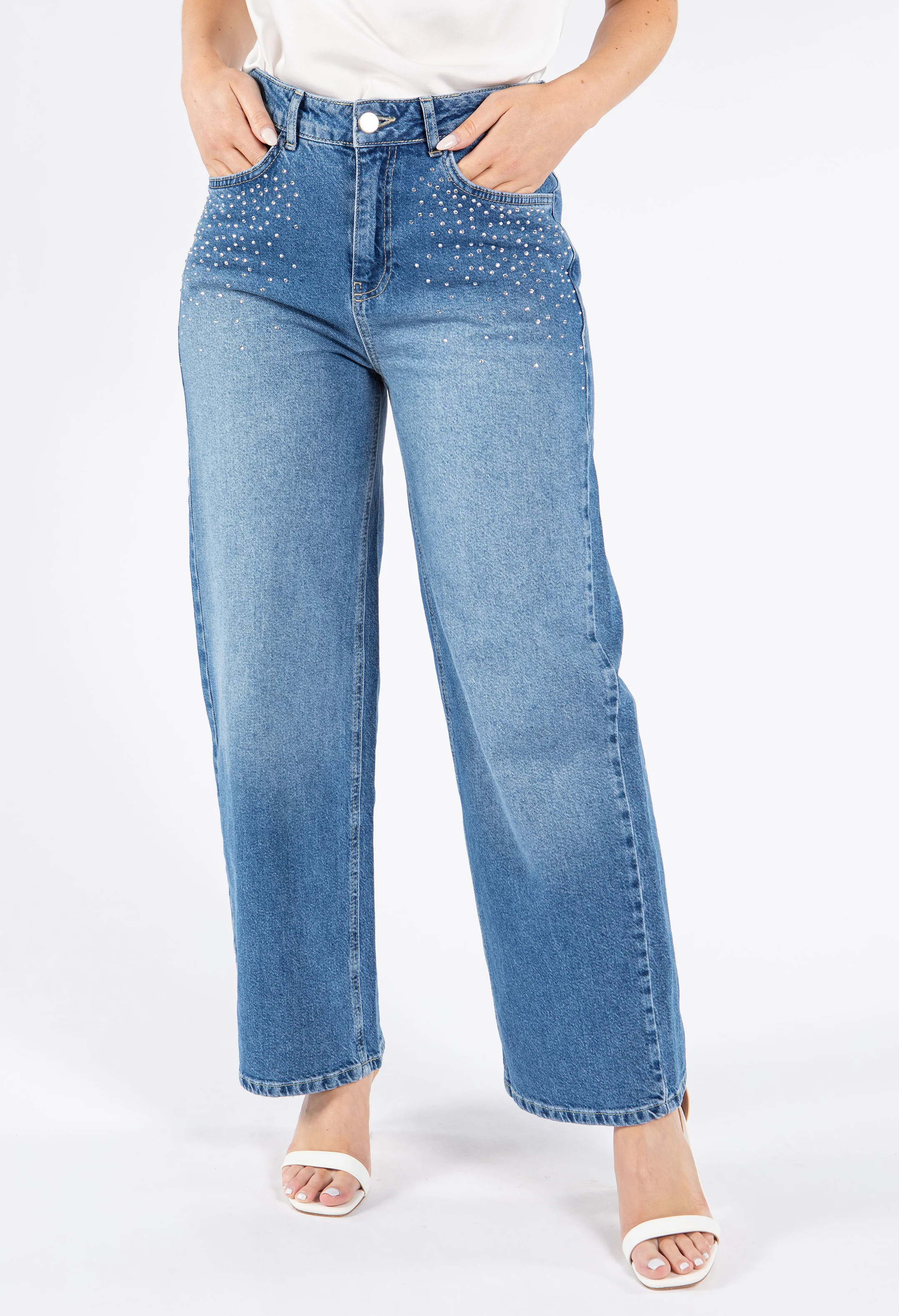 Anna Straight Wide Leg Jeans - Image 4