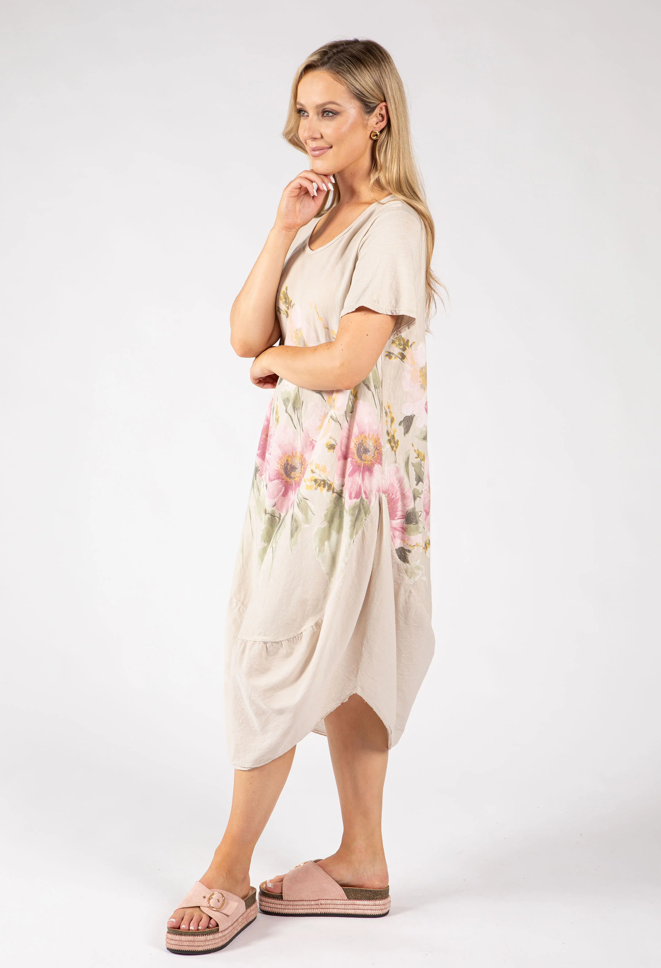 Balloon Hem Floral Dress - Image 11