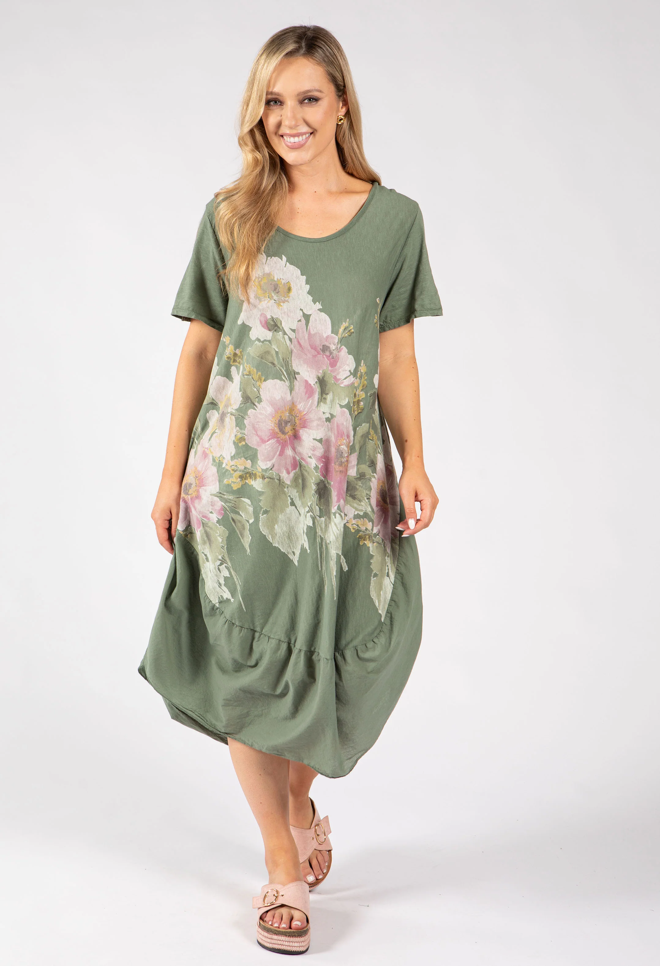 Balloon Hem Floral Dress - Image 13
