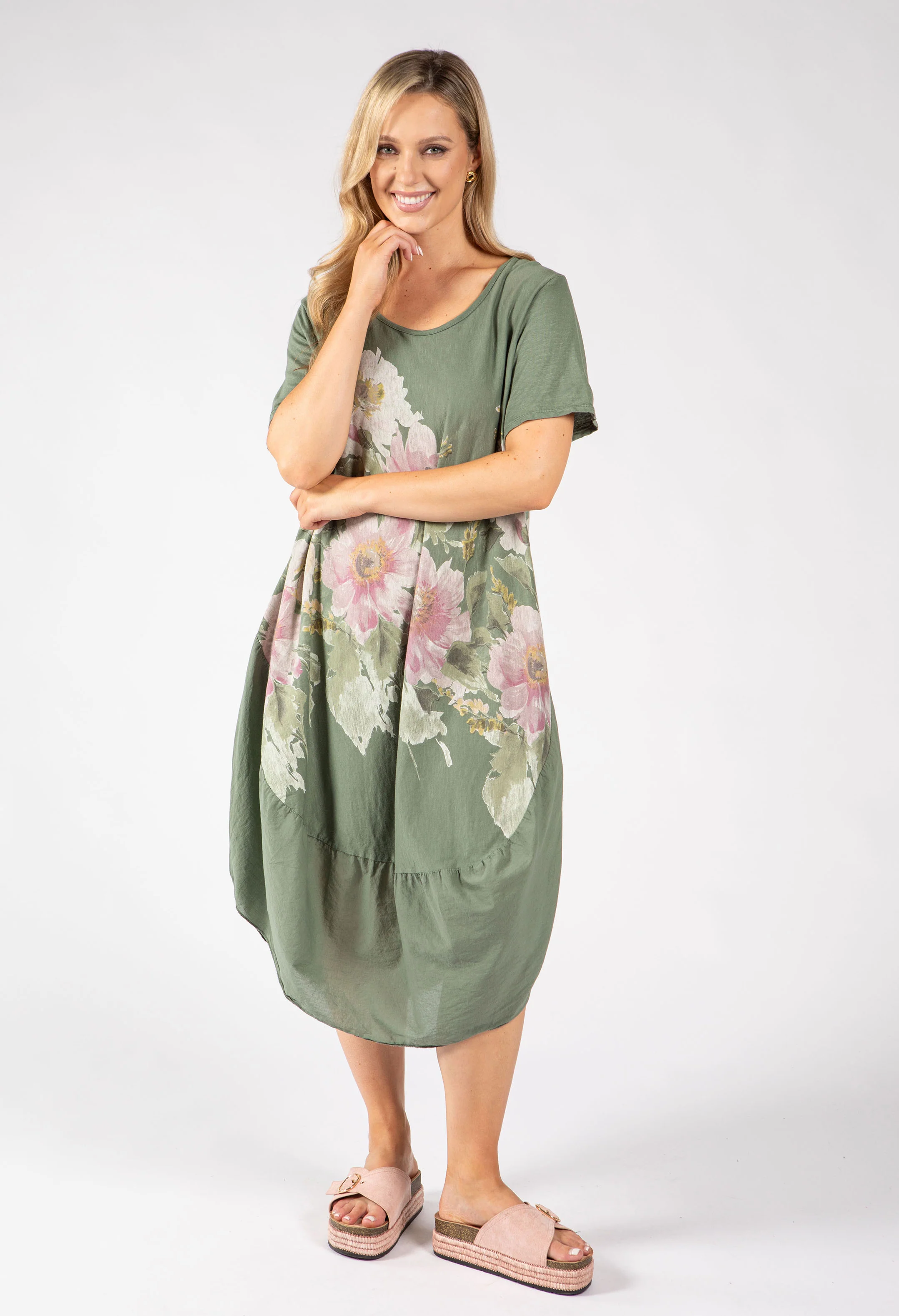 Balloon Hem Floral Dress - Image 14