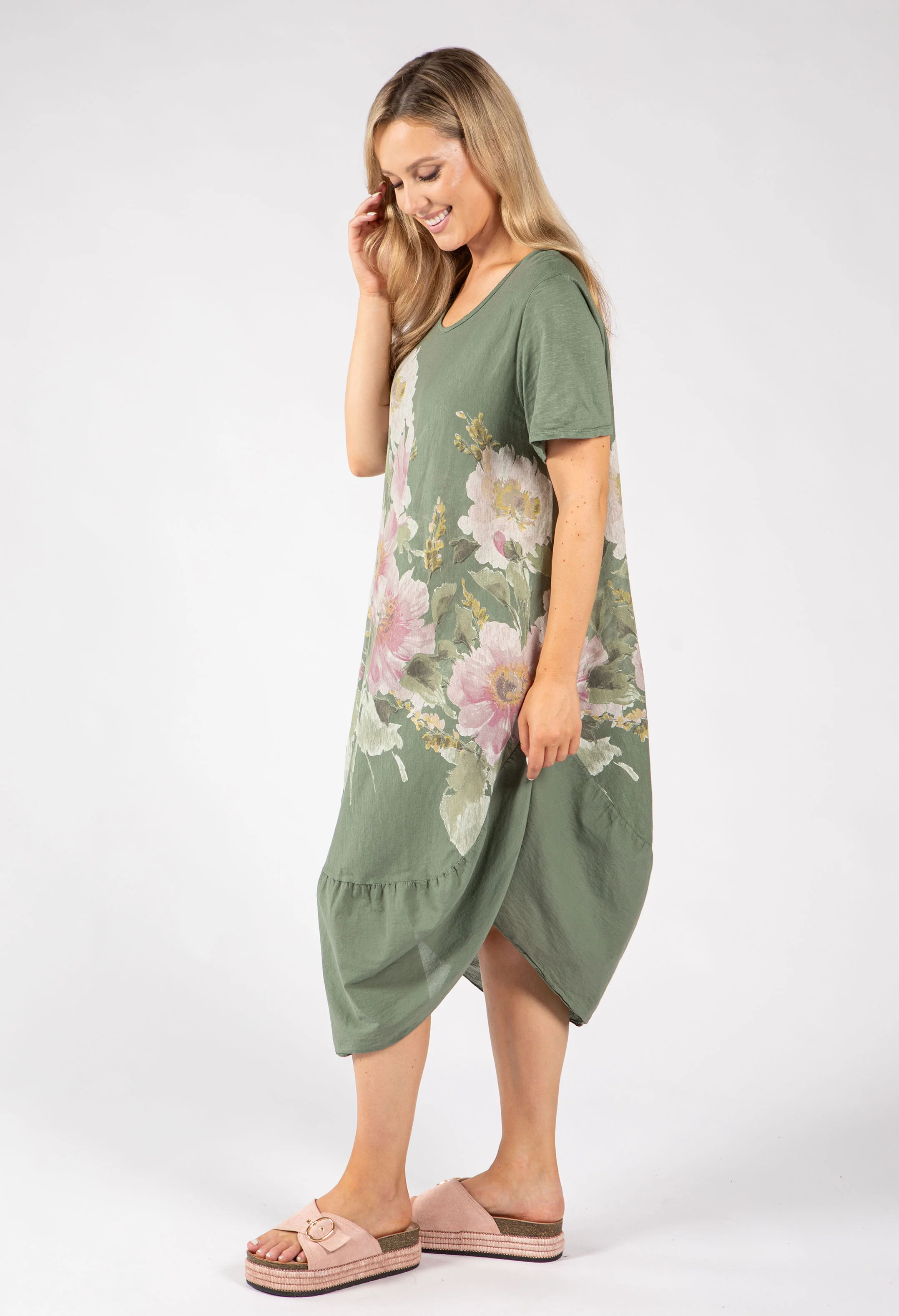 Balloon Hem Floral Dress - Image 15