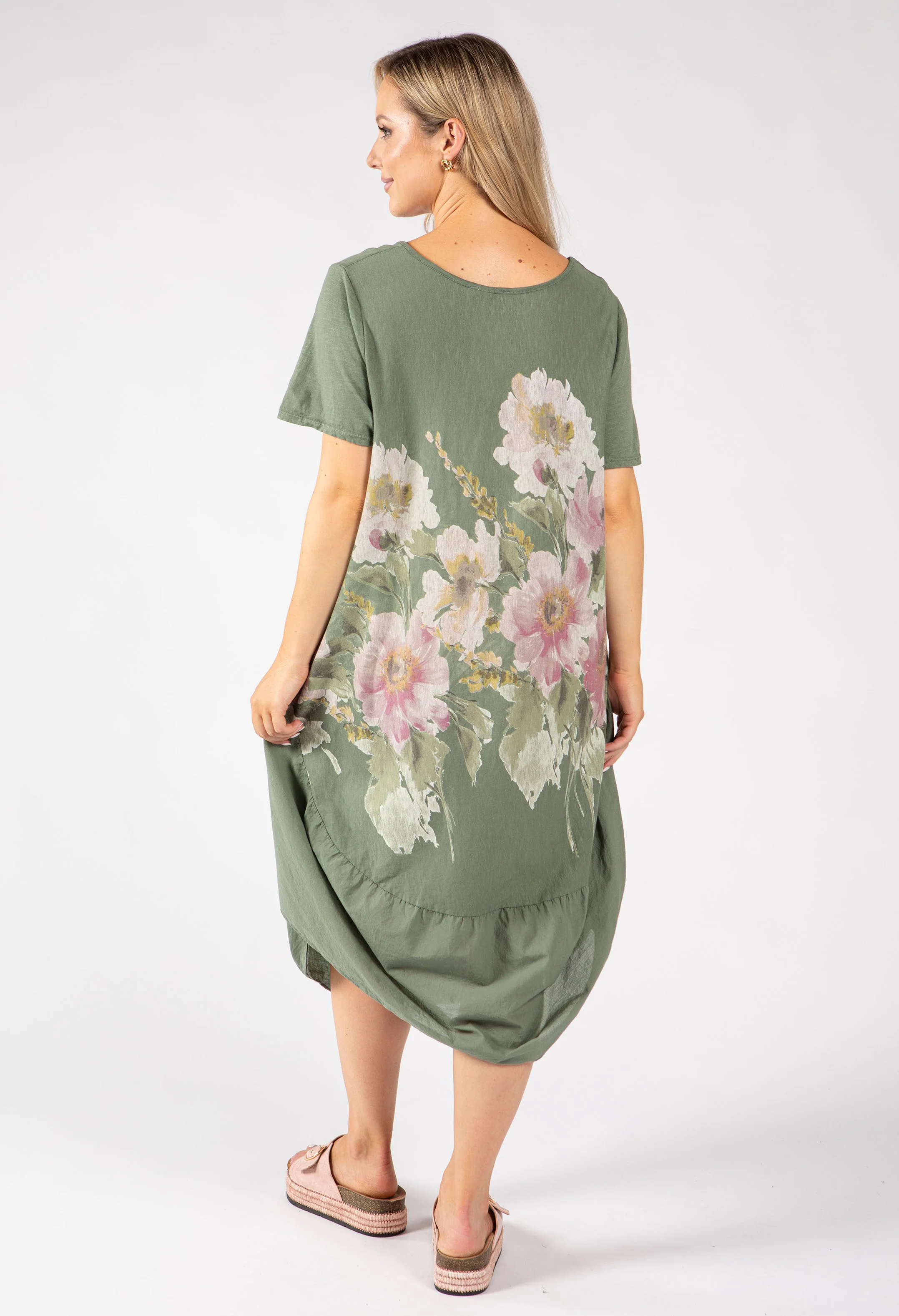 Balloon Hem Floral Dress - Image 16