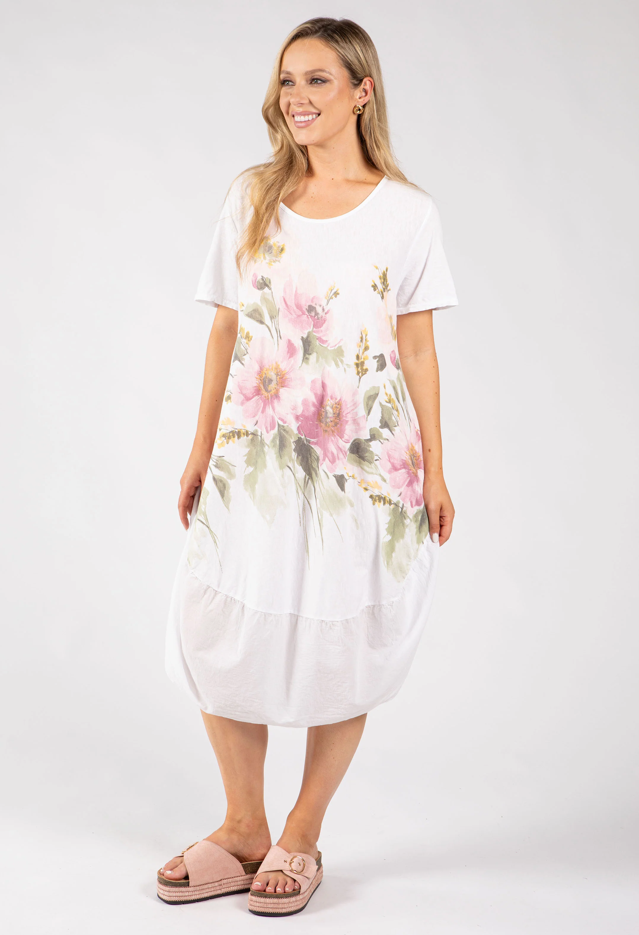 Balloon Hem Floral Dress - Image 18