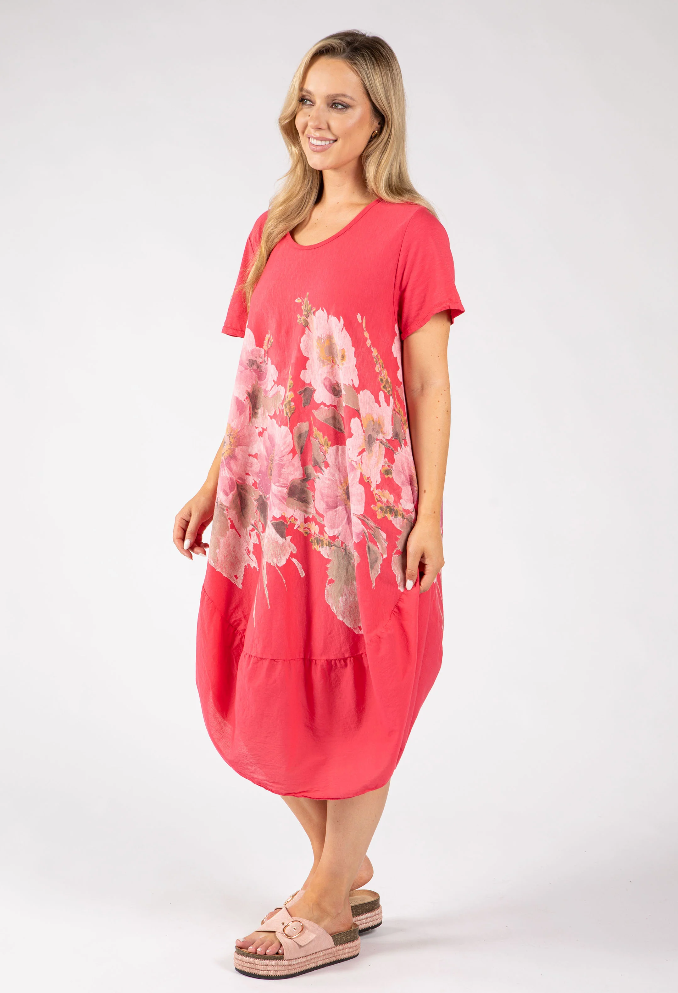 Balloon Hem Floral Dress - Image 7