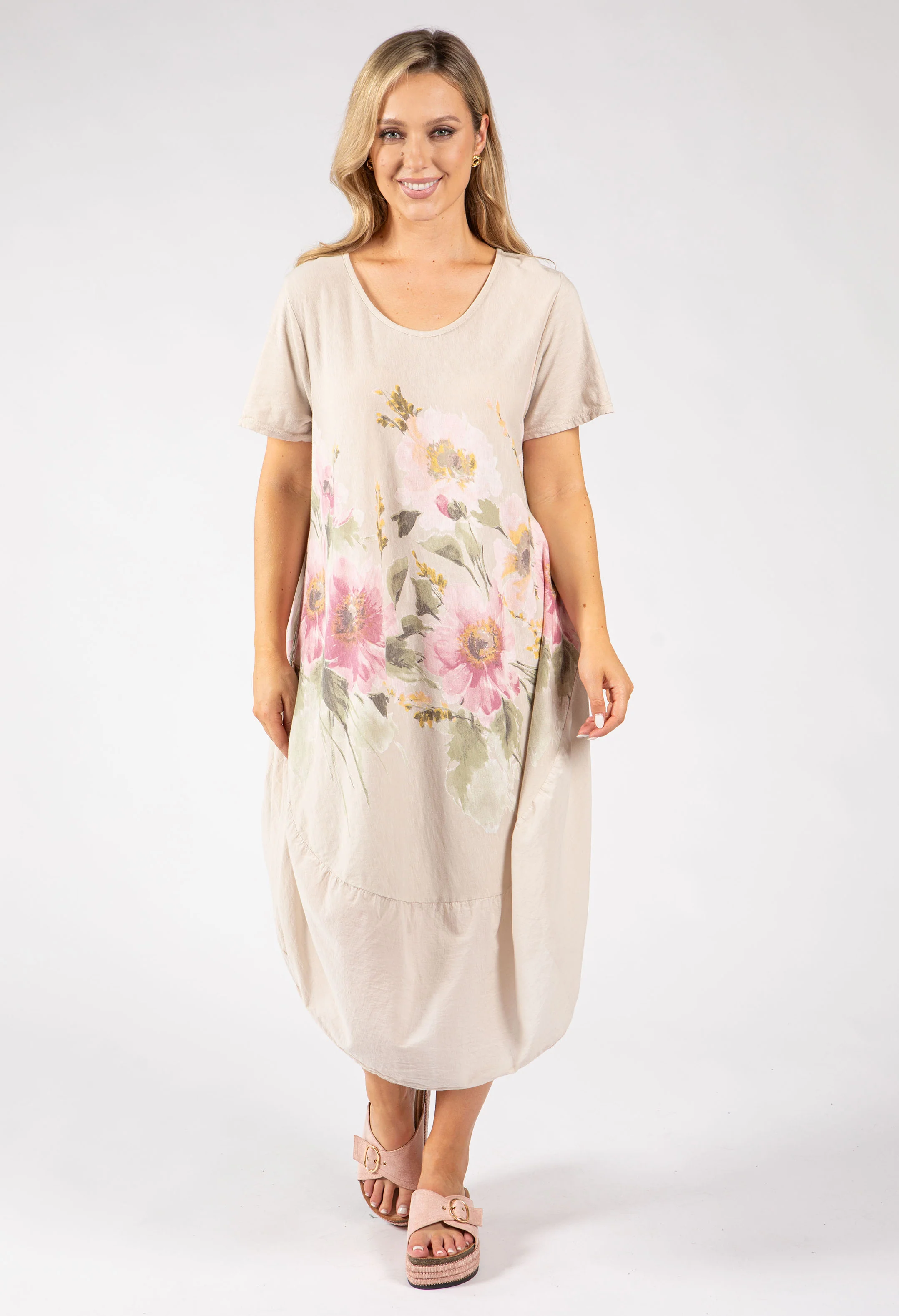 Balloon Hem Floral Dress - Image 9