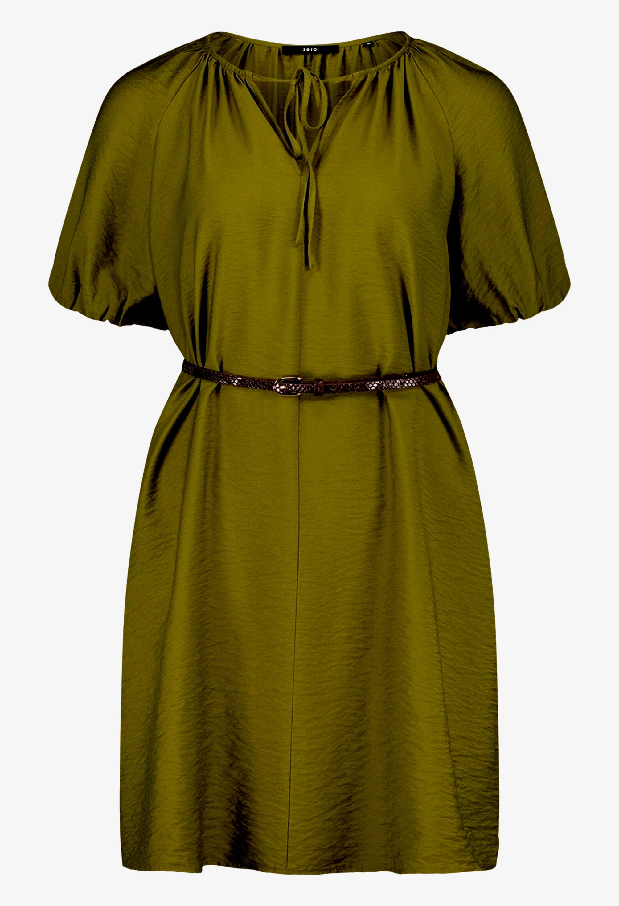 Belted Puff Sleeve Dress - Image 5