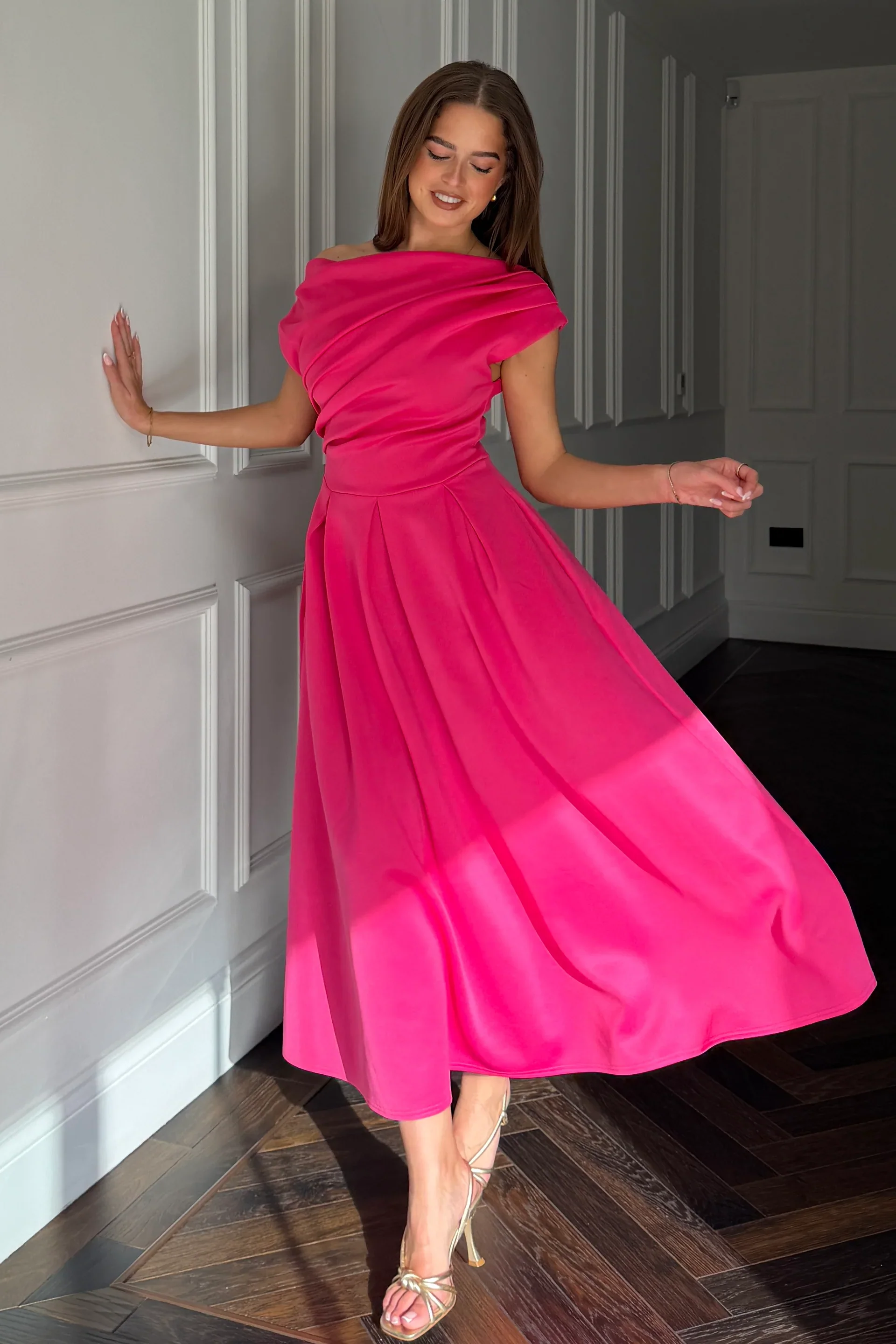 Betty Asymmetric Midi Dress - Image 33