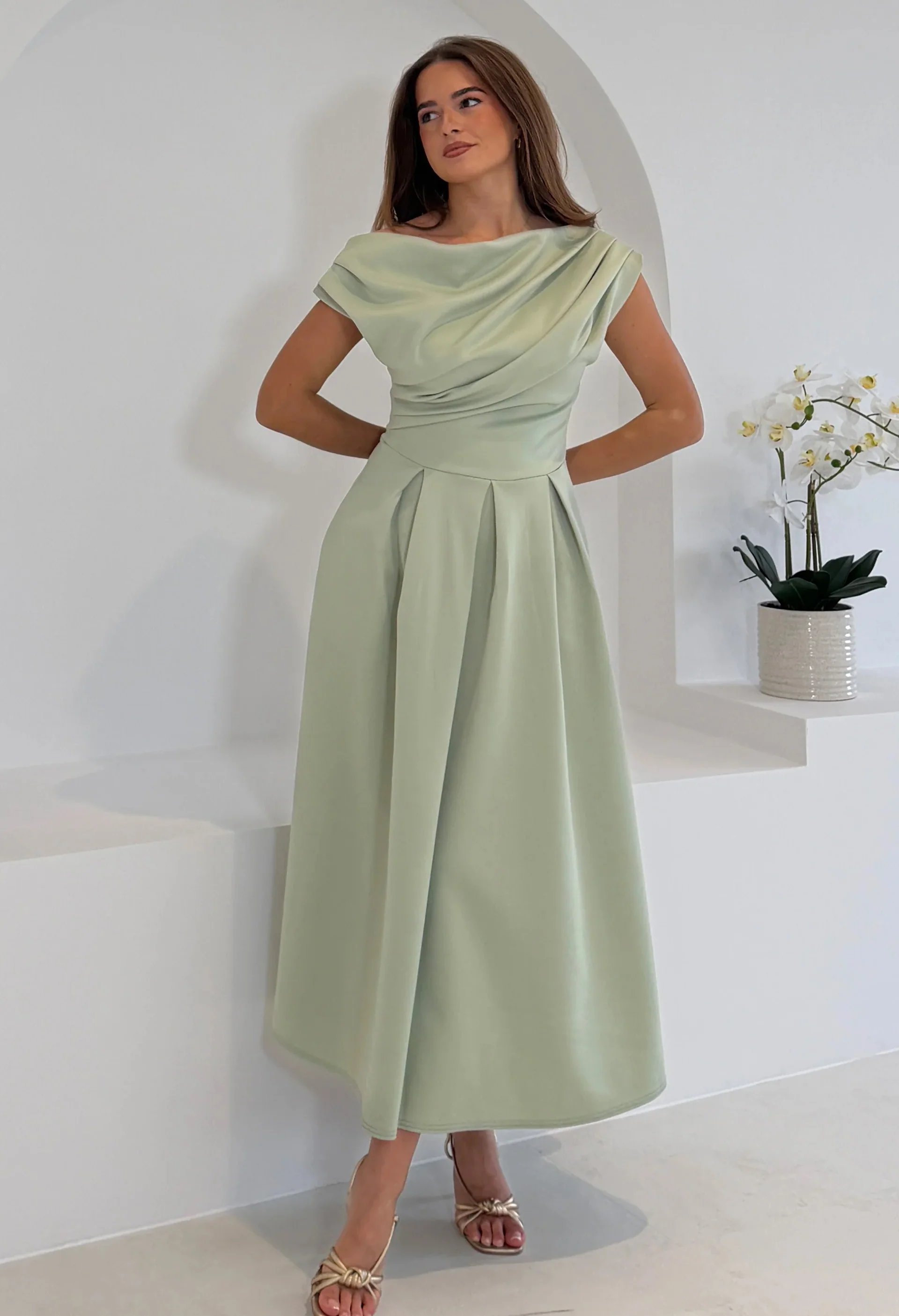 Betty Asymmetric Midi Dress - Image 41
