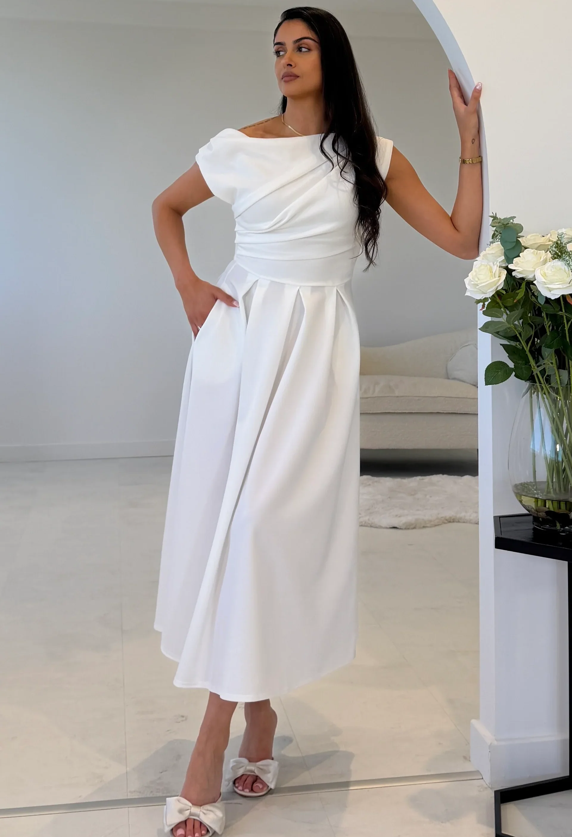 Betty Asymmetric Midi Dress - Image 65