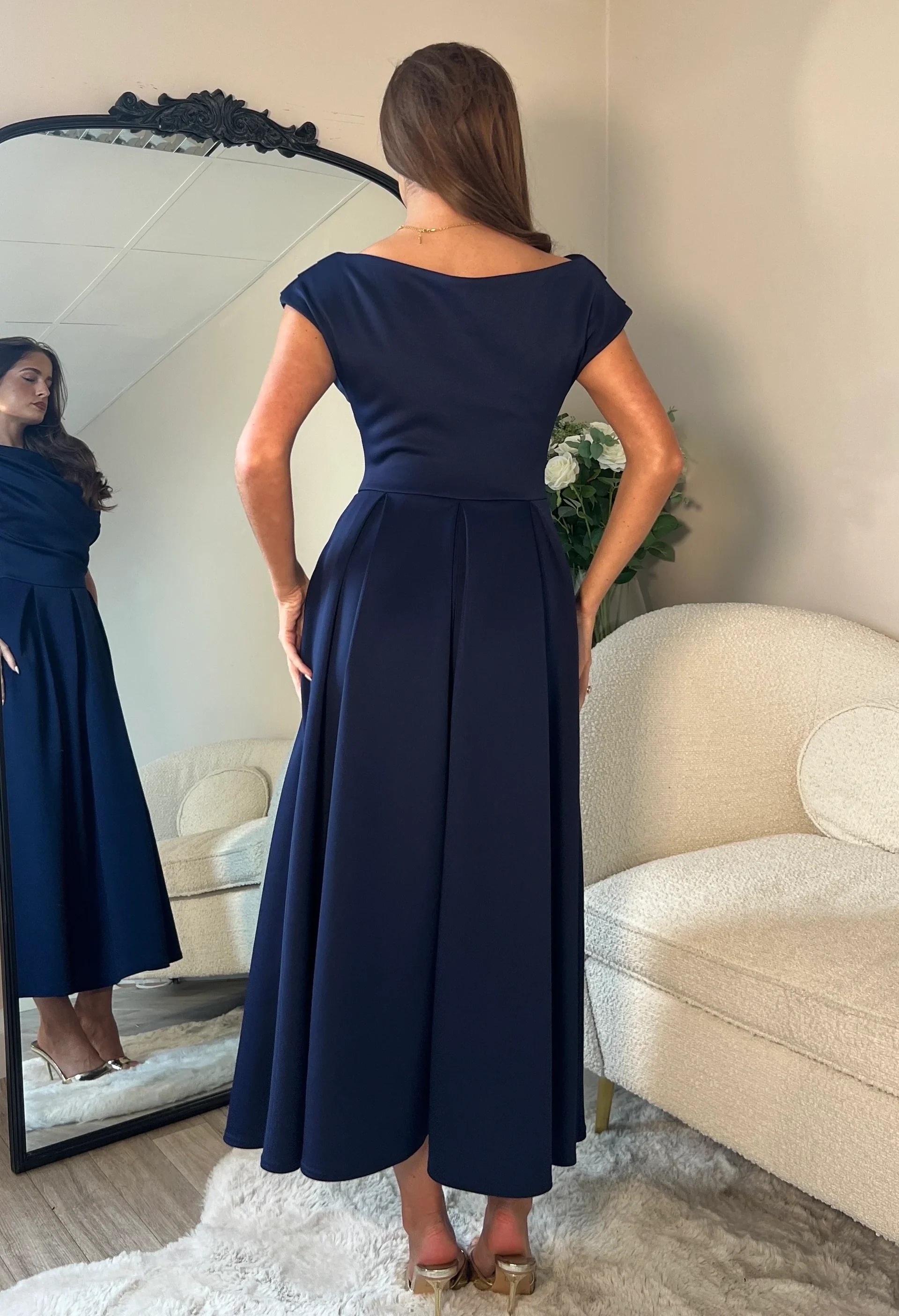 Betty Asymmetric Midi Dress - Image 77