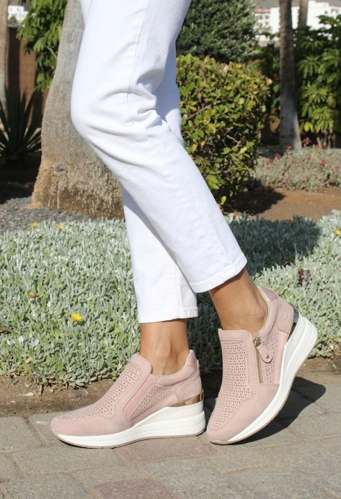 Bianca Side Zip Wedge Trainer - Image 6