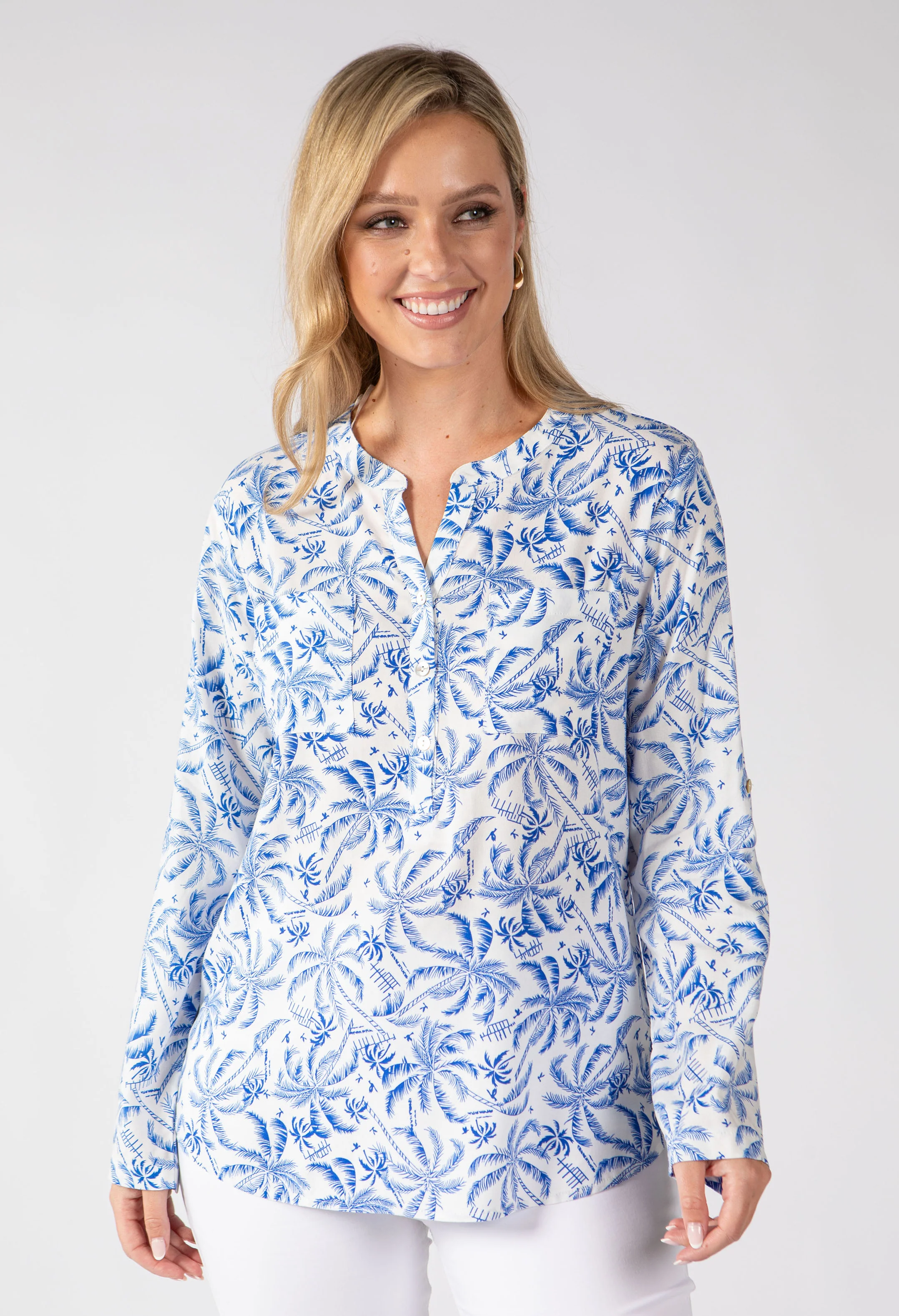 Boni Palm Print Blouse - Image 6