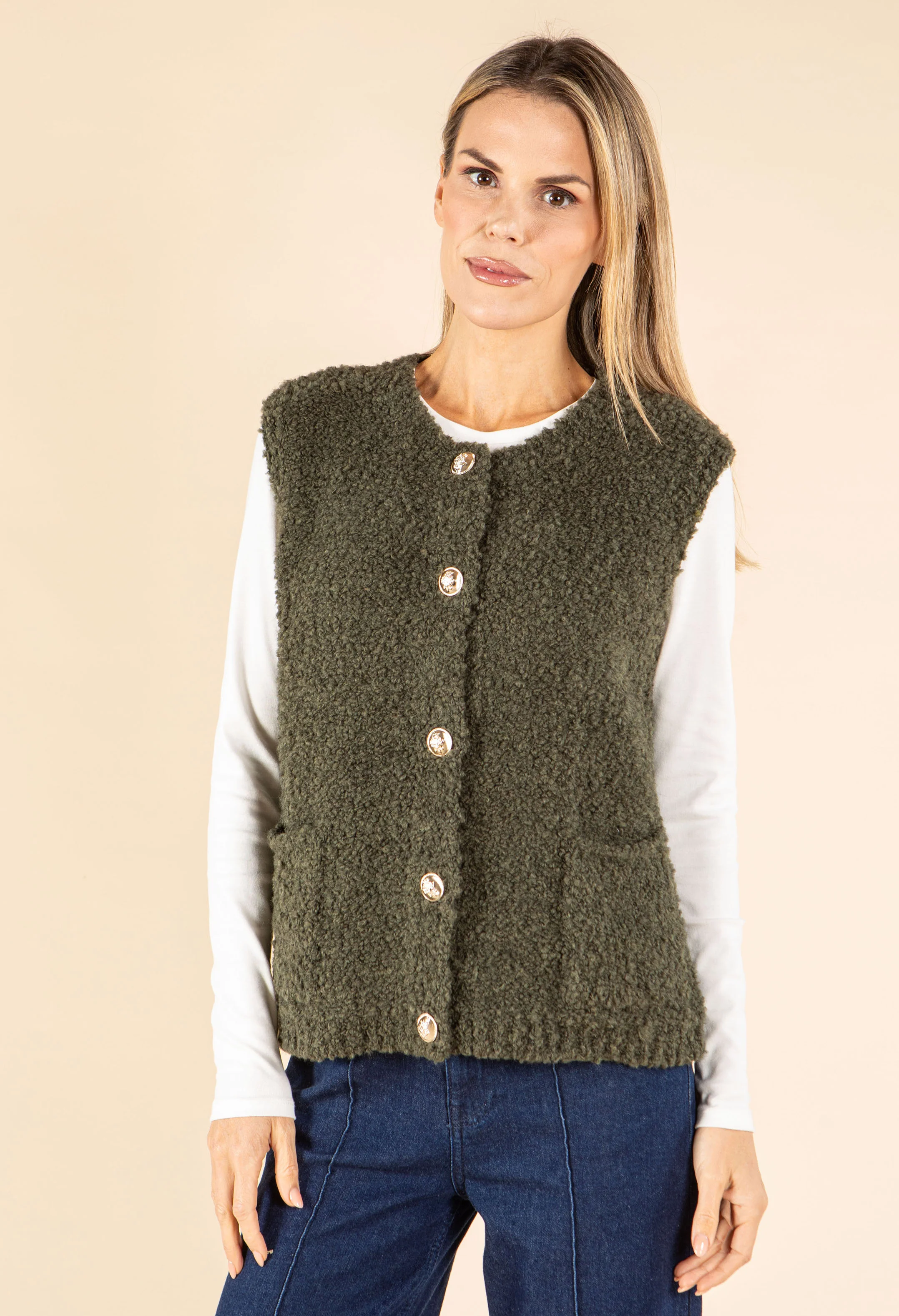 Boucle Wool-Alpaca Blend Waistcoat - Image 14