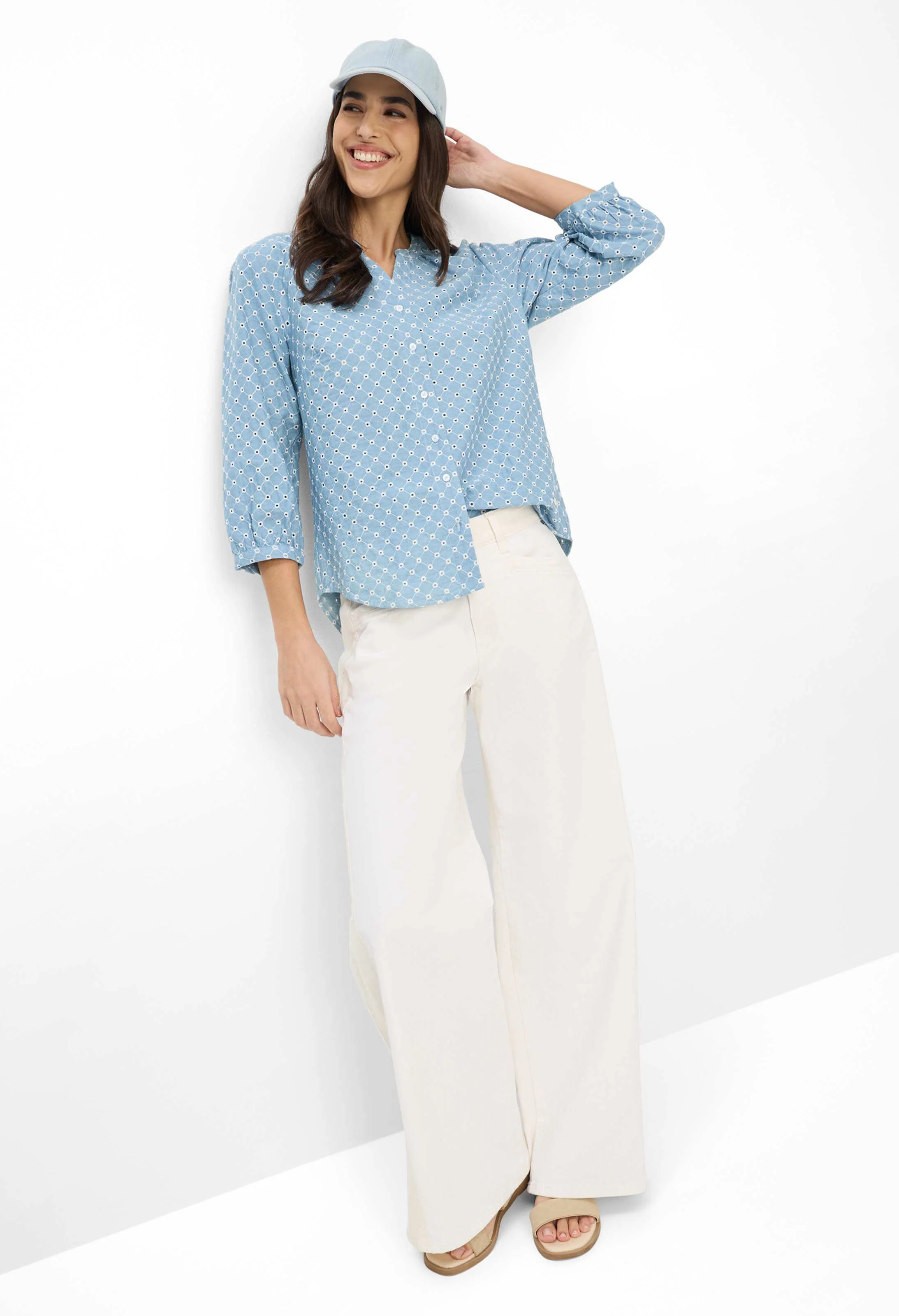 Velia Cotton Embroidered Blouse - Image 3