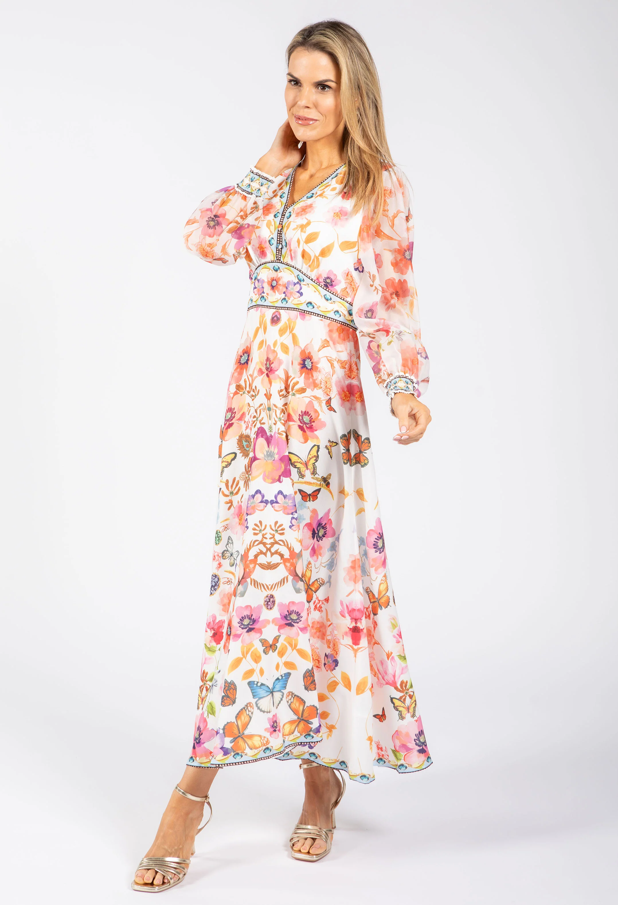 Butterfly Print Midi Dress - Image 4