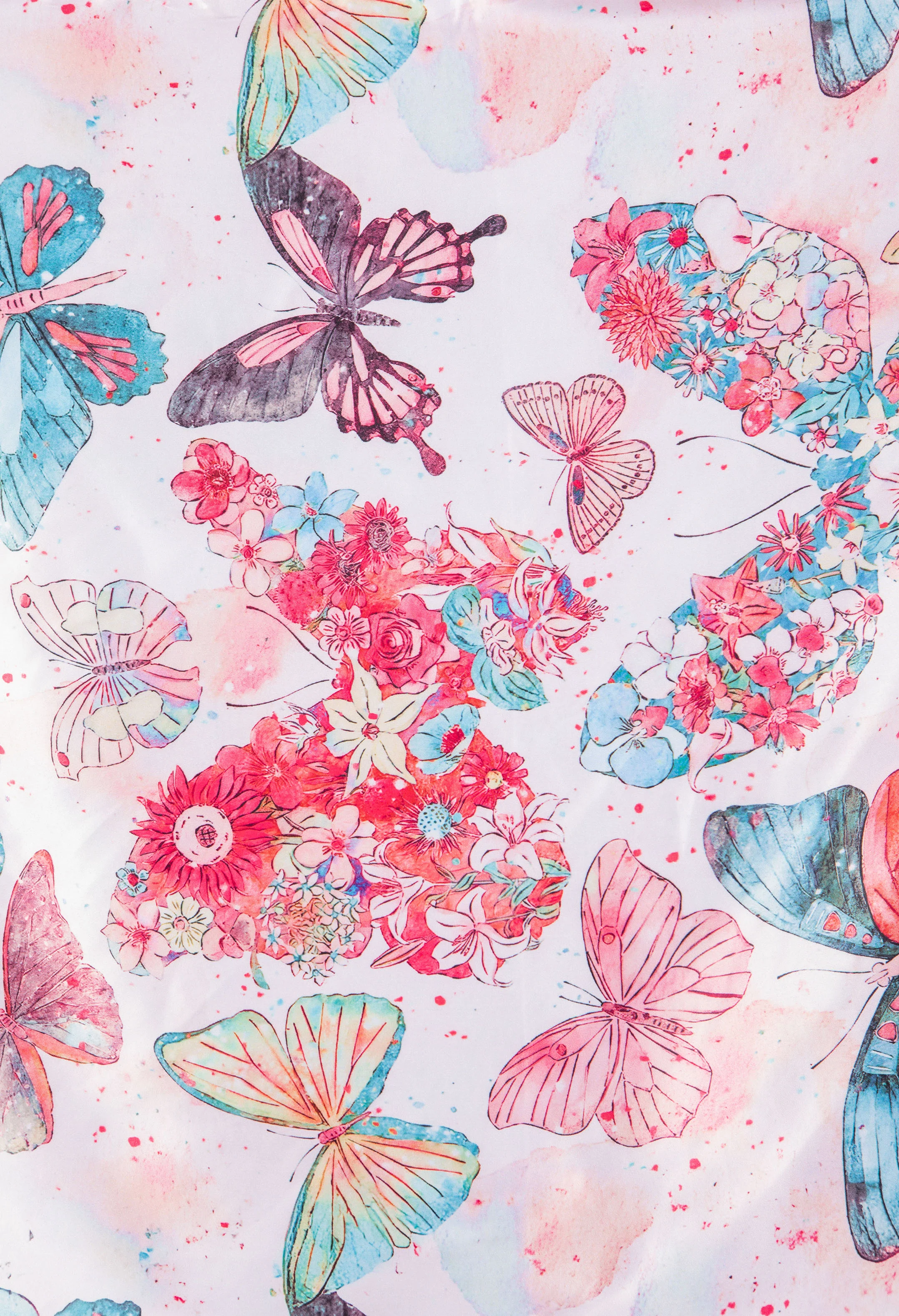 Butterfly Print Satin Touch Scarf - Image 3