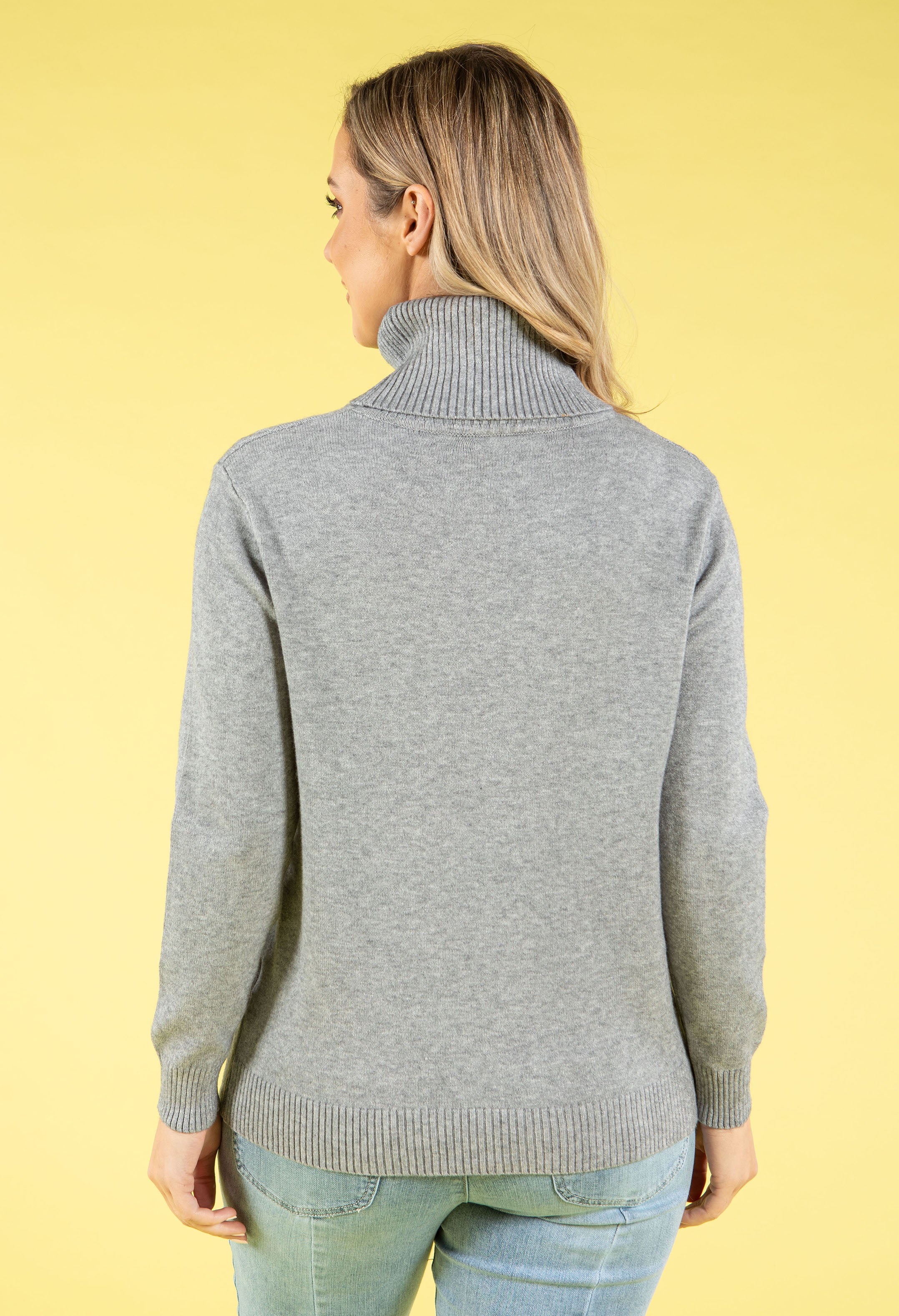Cable Knit Detail Roll Neck Jumper - Image 12