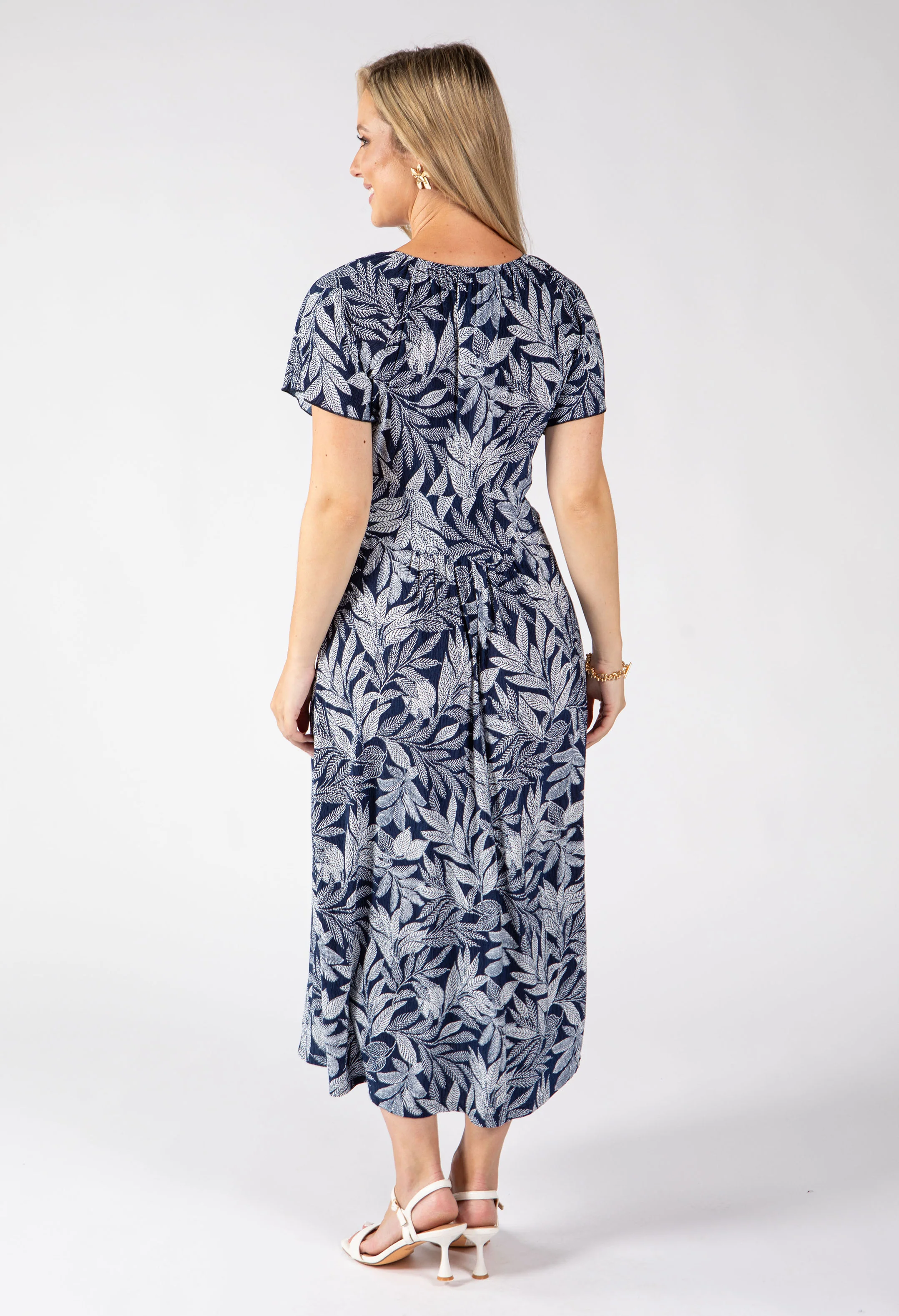 Canon Leaf Print Midi Dress - Image 6