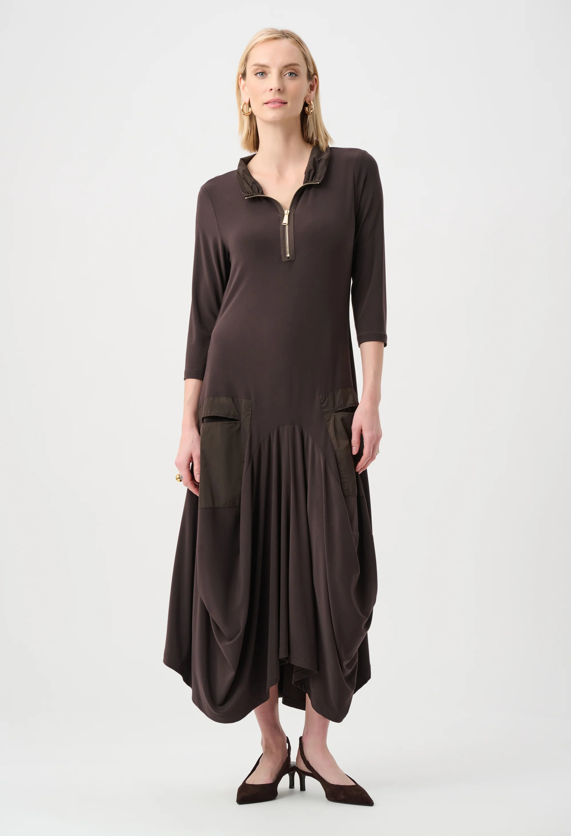 Casual A-line Dress With Pockets