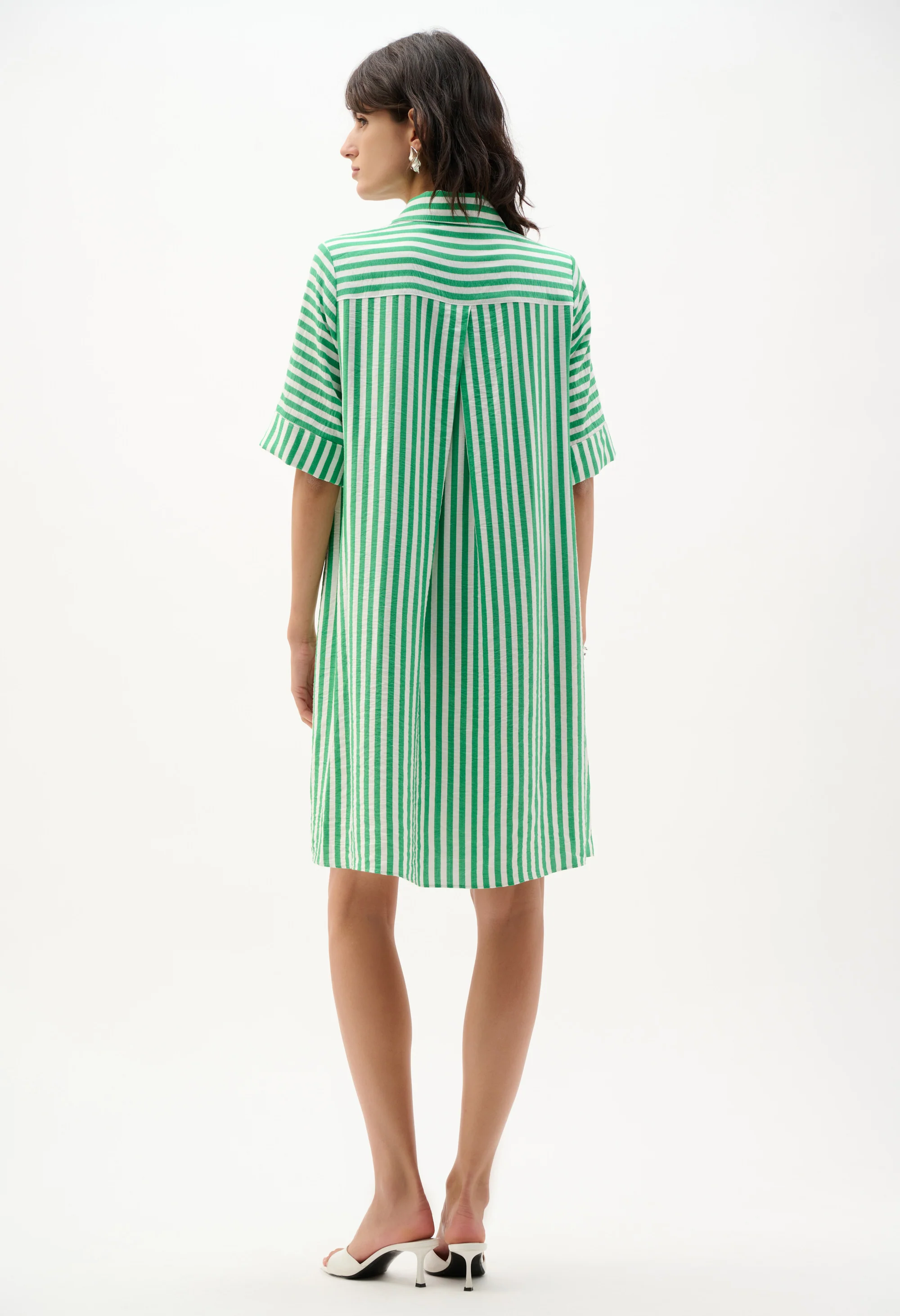 Casual Striped A-line Dress - Image 2