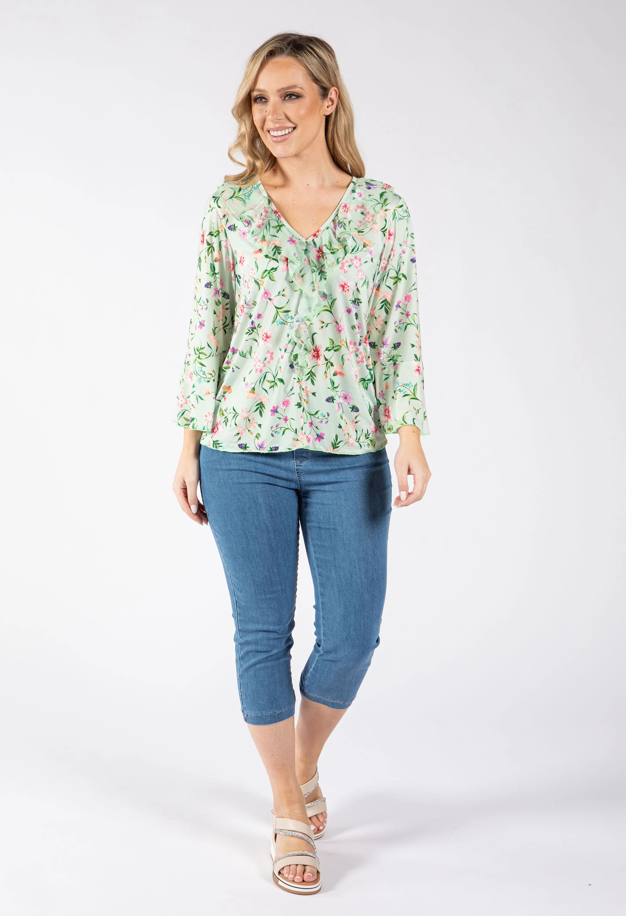 Chitel Ruffle V-Neck Blouse - Image 4