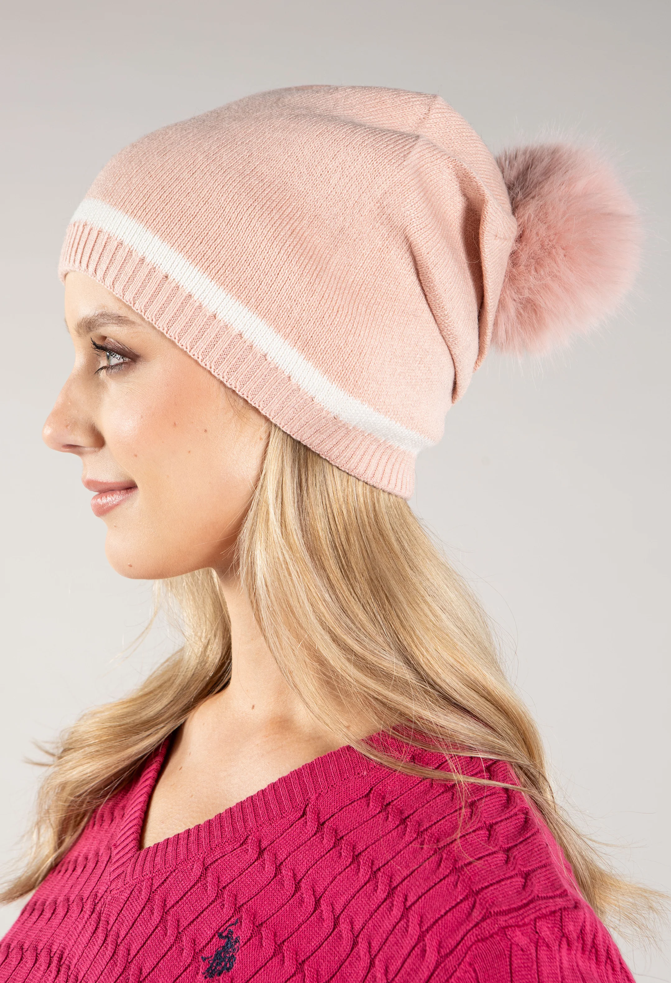 Contrast Stripe Bobble Hat - Image 18
