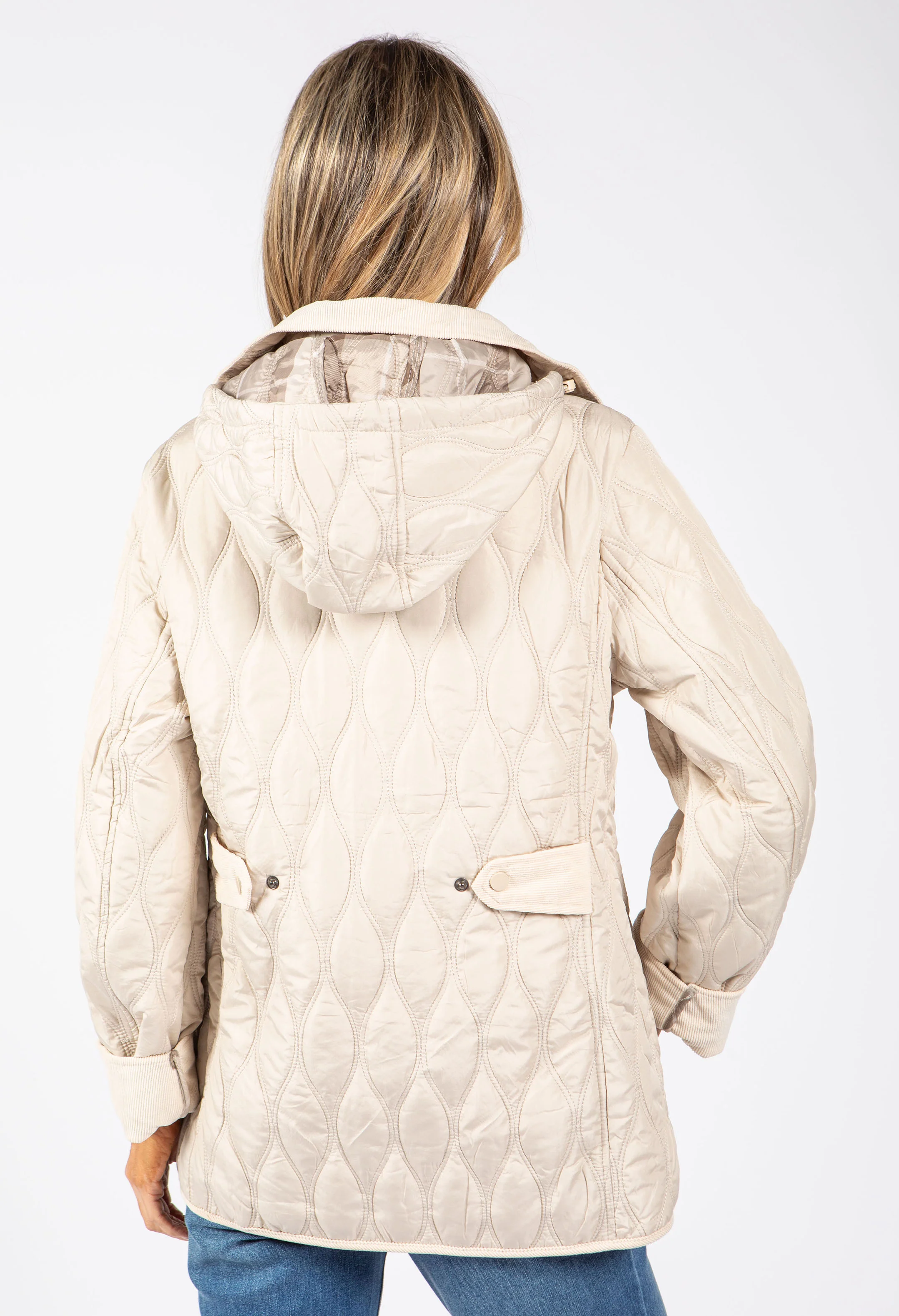 Corduroy Trim Quilted Jacket - Image 4
