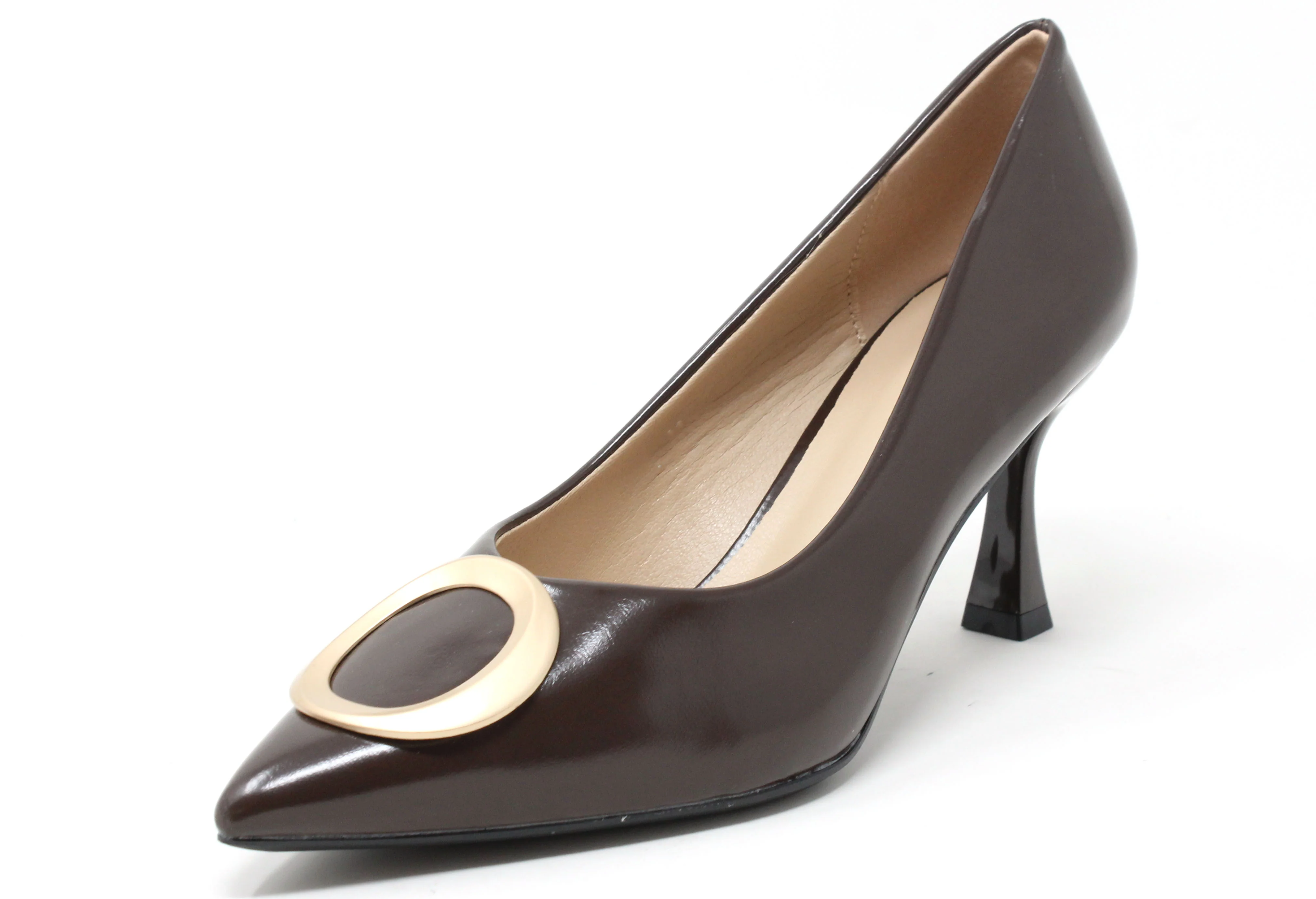 Court Heel With Soft Gold Buckle - Image 5