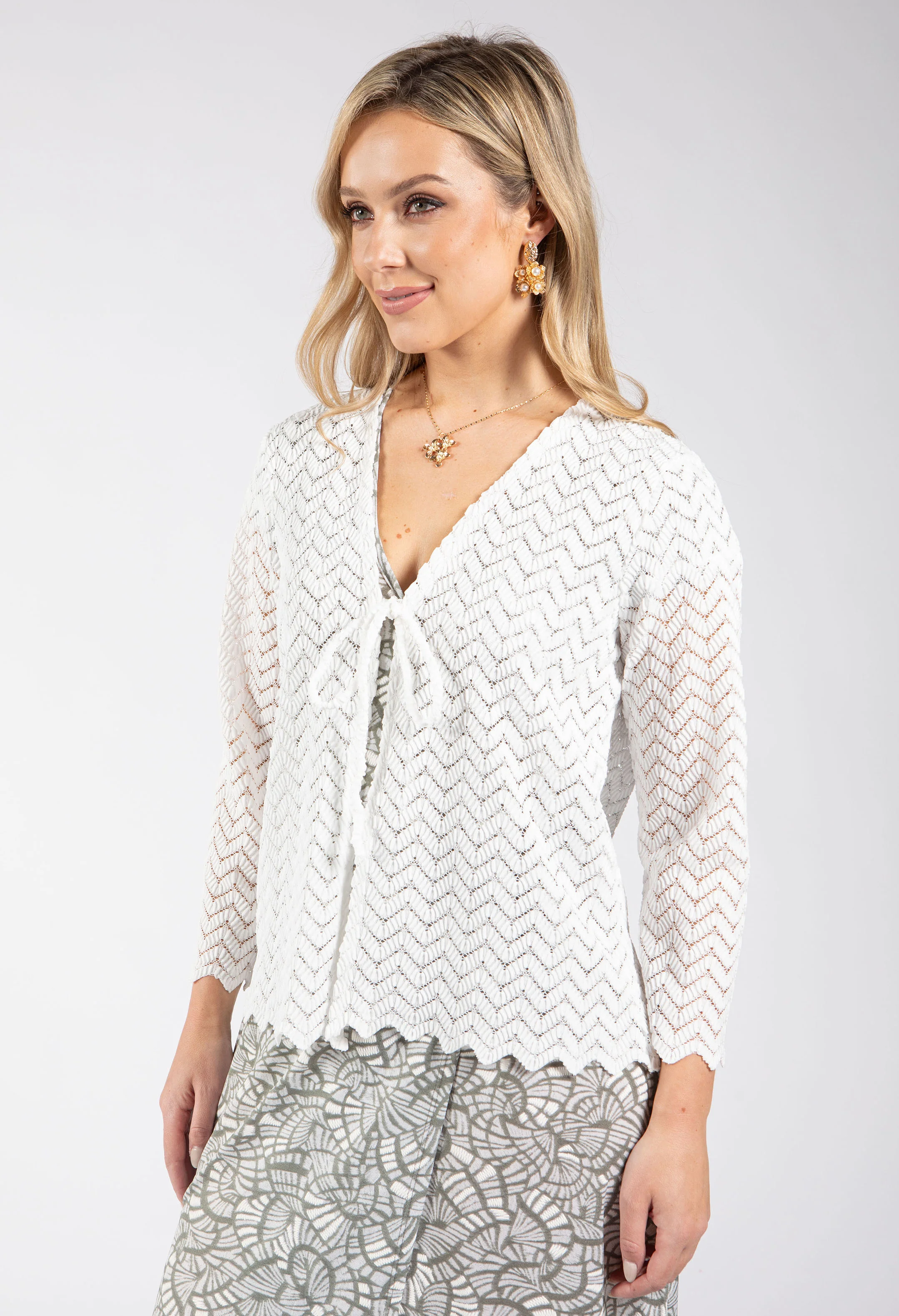 Crochet Open Cardigan - Image 2