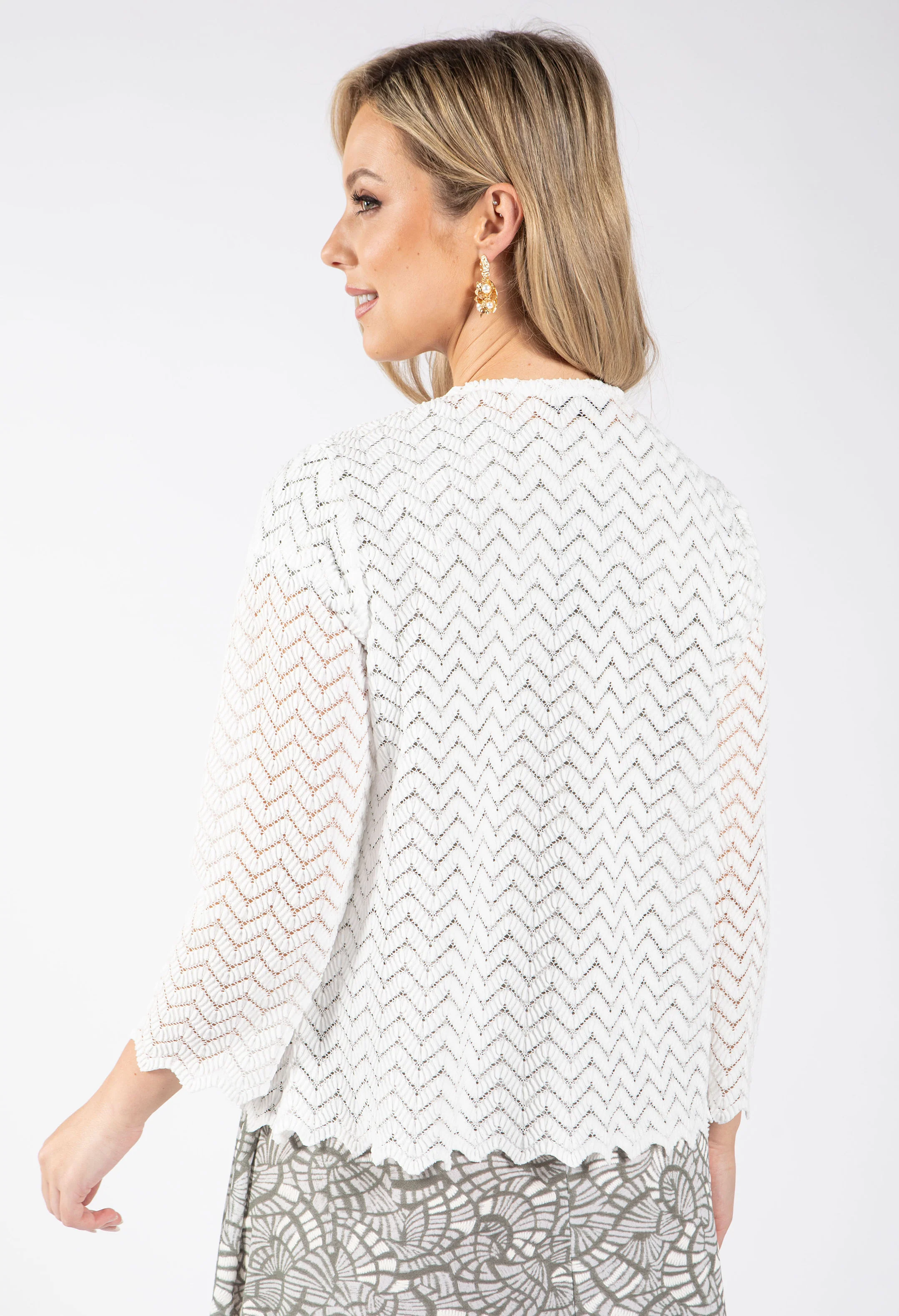 Crochet Open Cardigan - Image 4