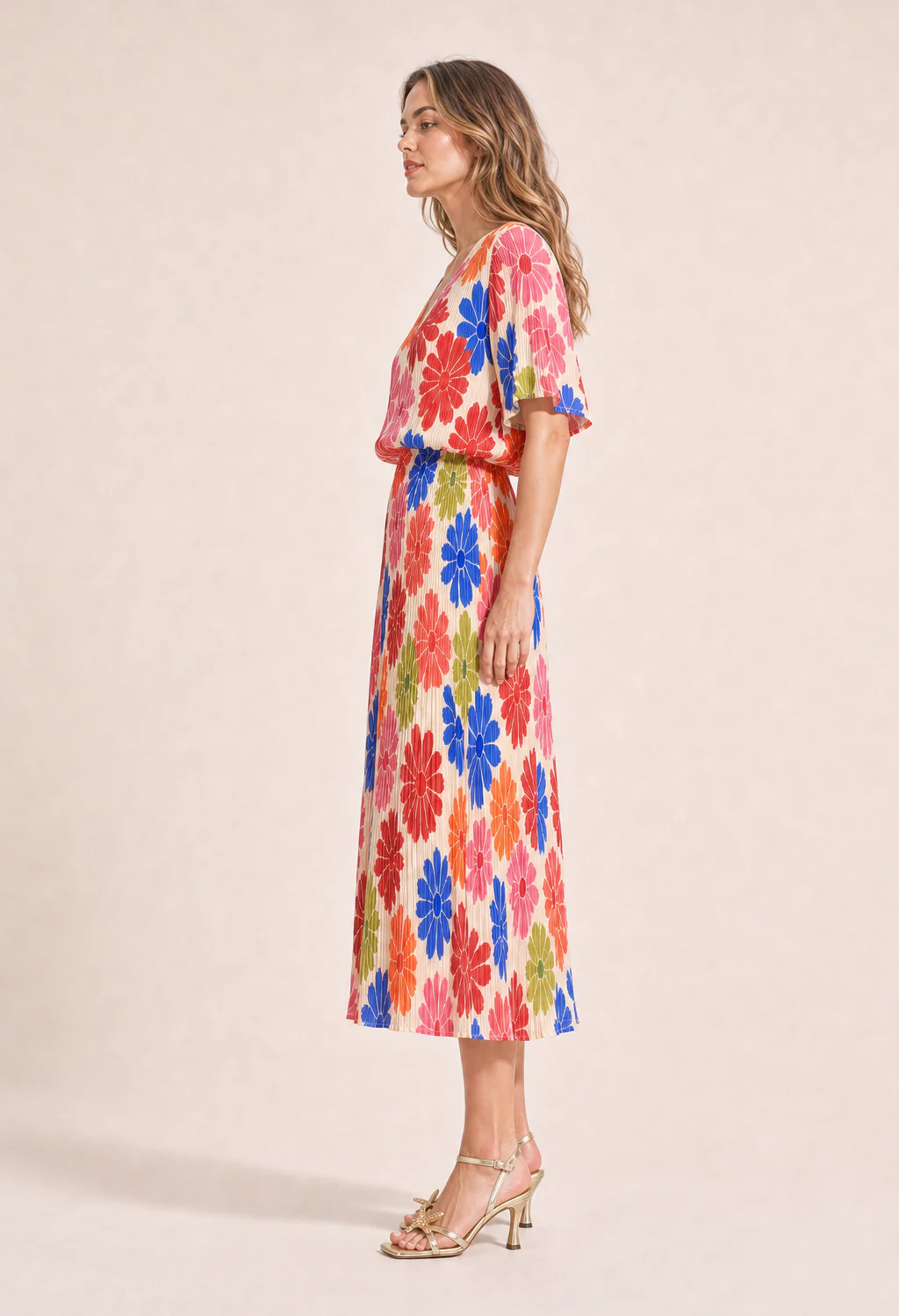 Daisy Plisse Pleated Pop Over Dress - Image 14