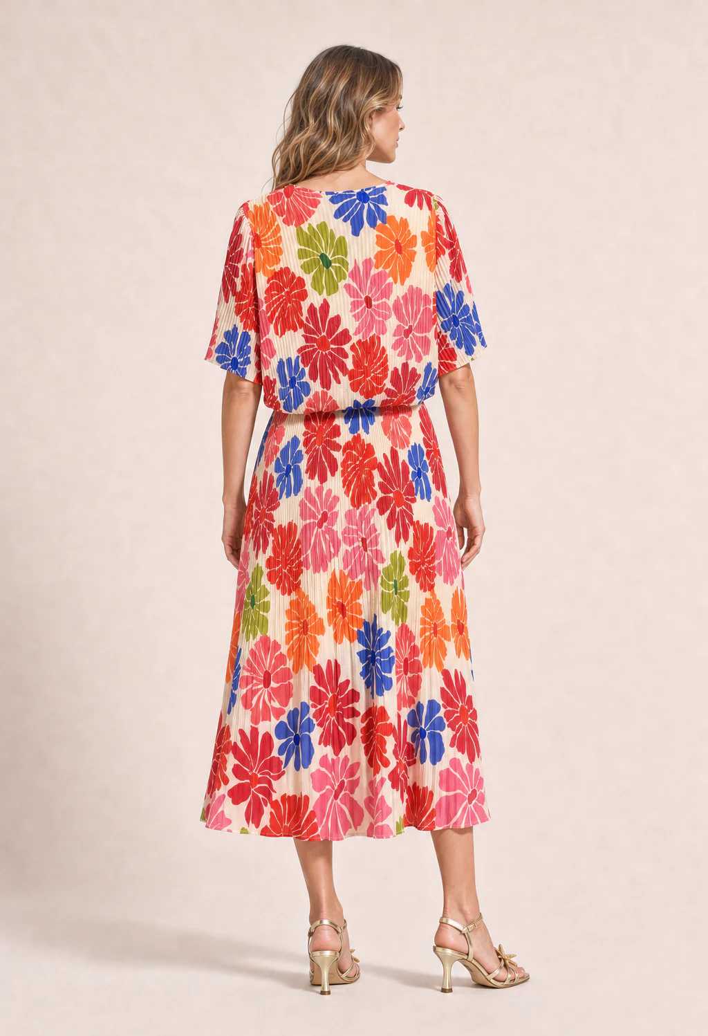 Daisy Plisse Pleated Pop Over Dress - Image 15