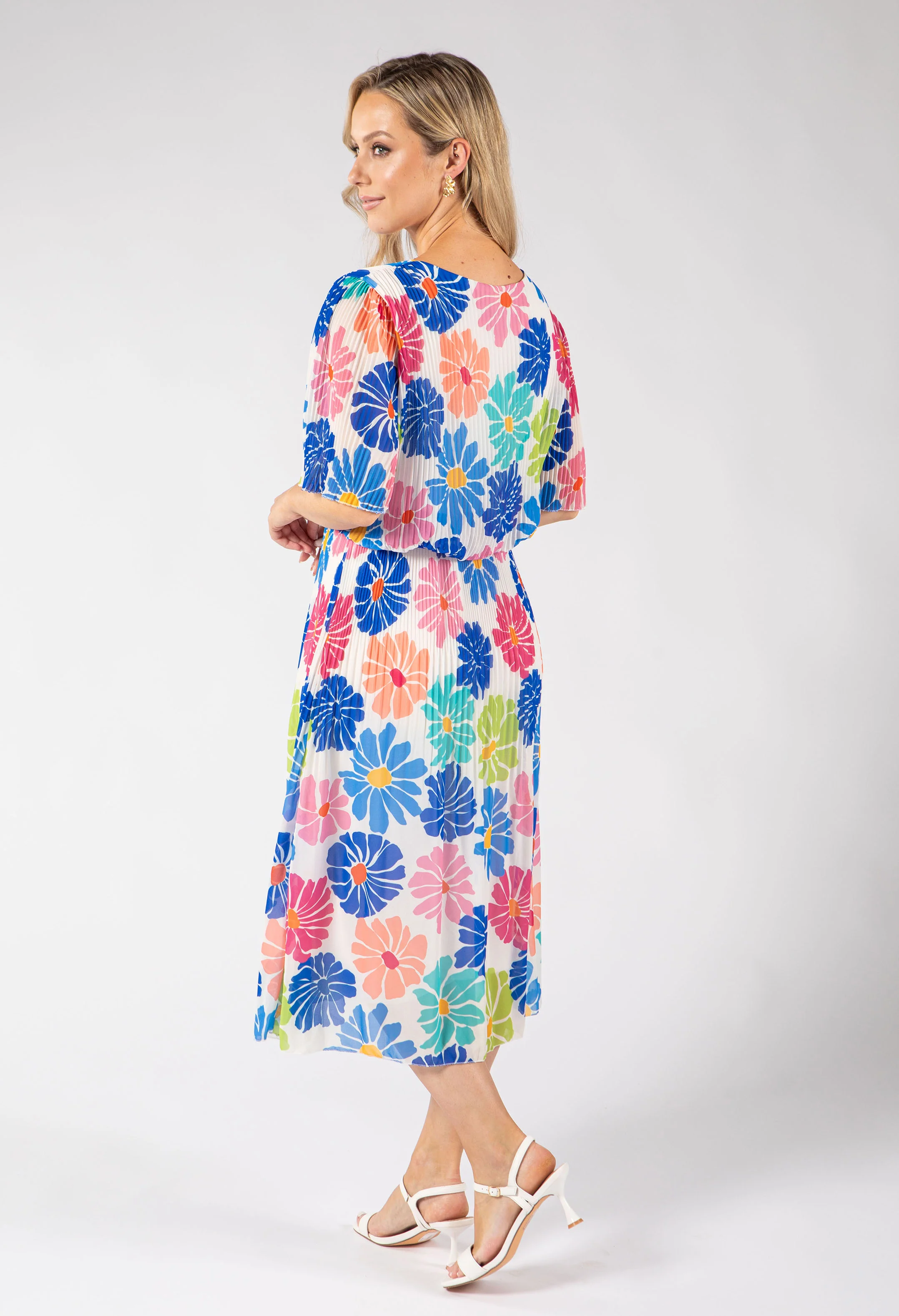 Daisy Plisse Pleated Pop Over Dress - Image 4